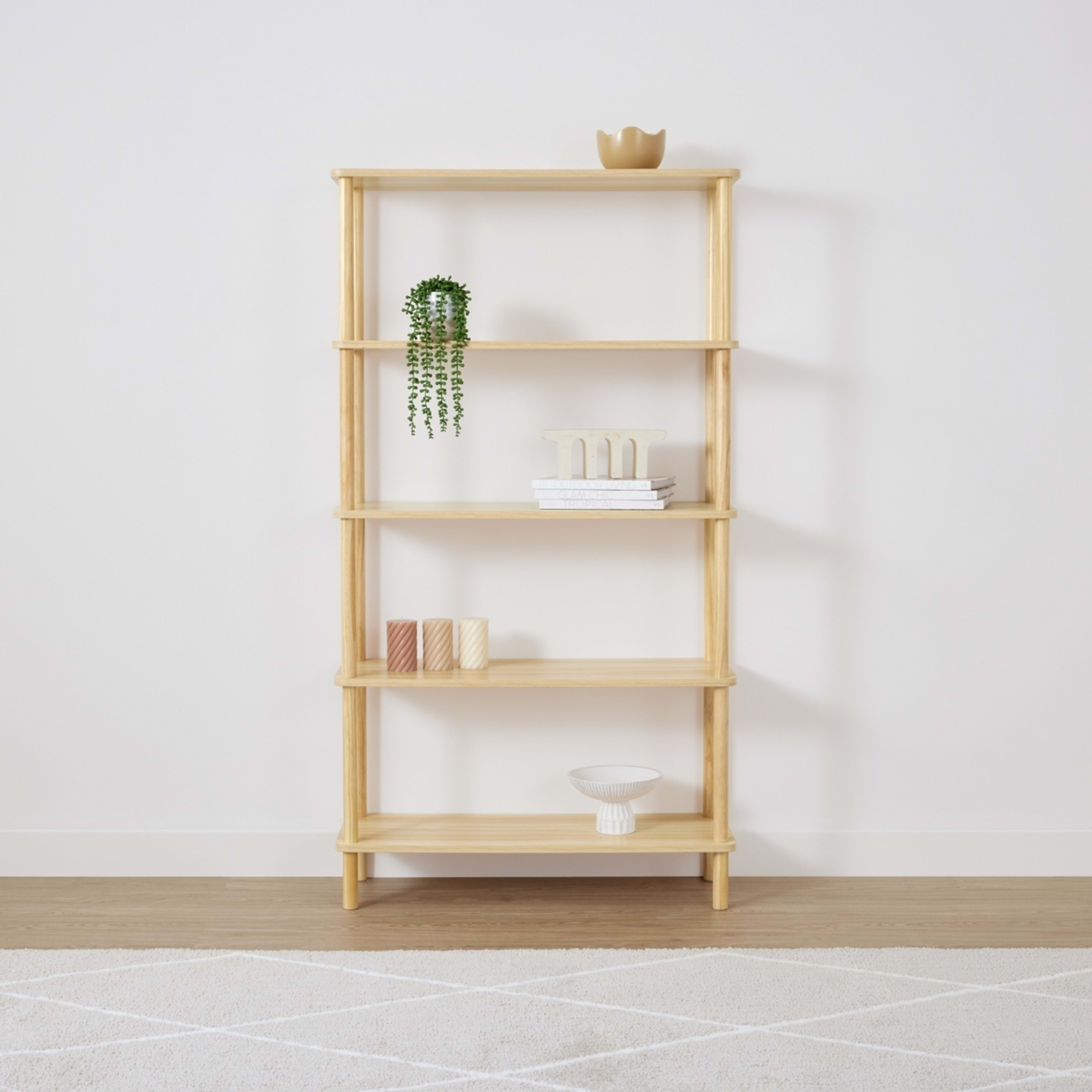 1 Tall Oak Bookshelf