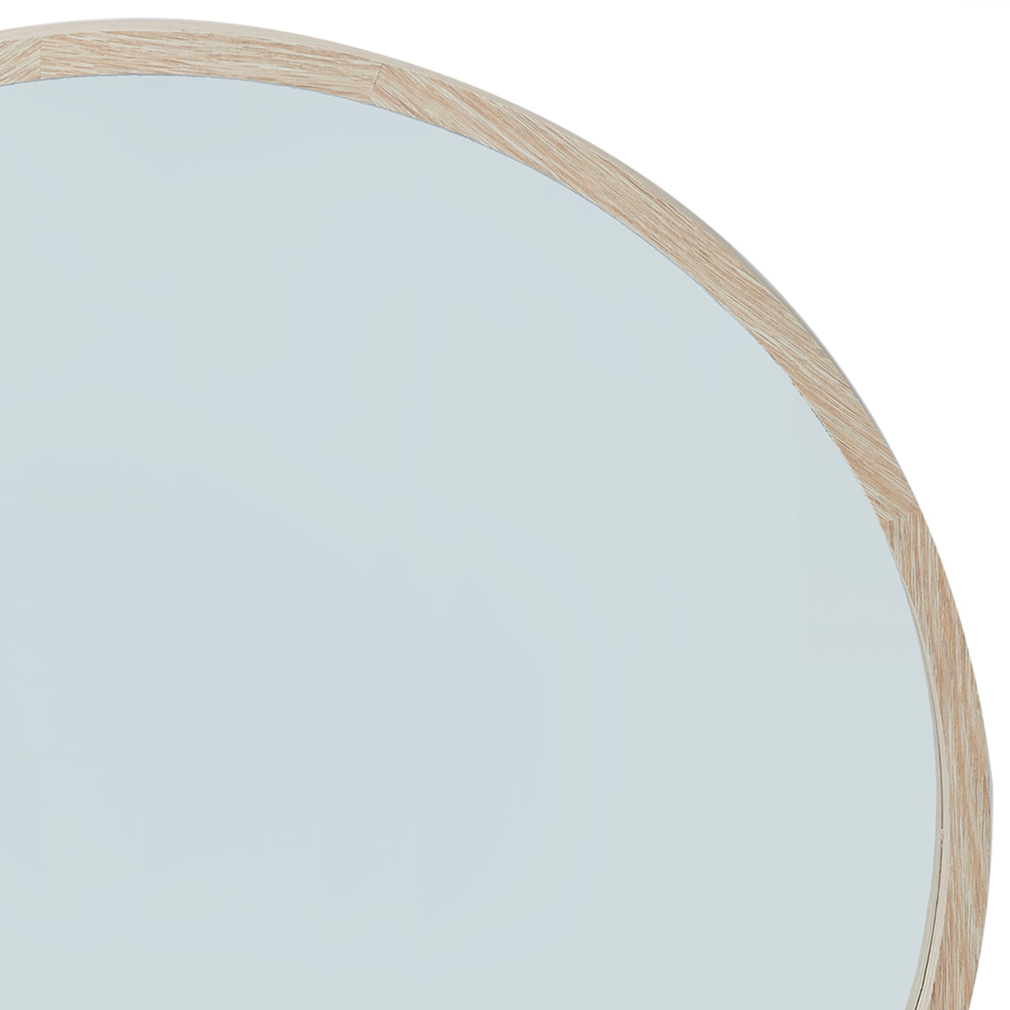 Oak Look Round Mirror Kmart