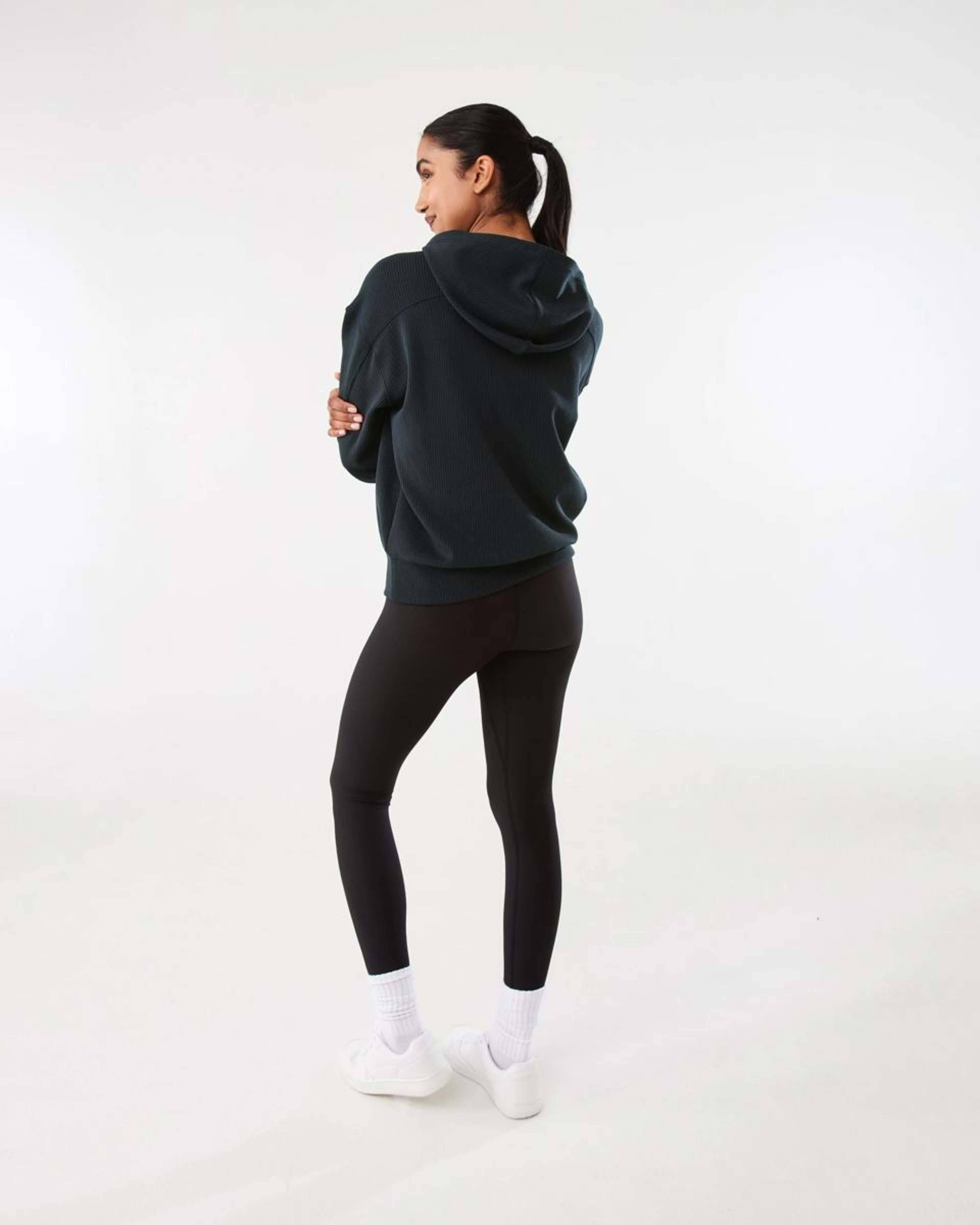 4 Active Womens Rib Leggings BLACK, 4 of 9