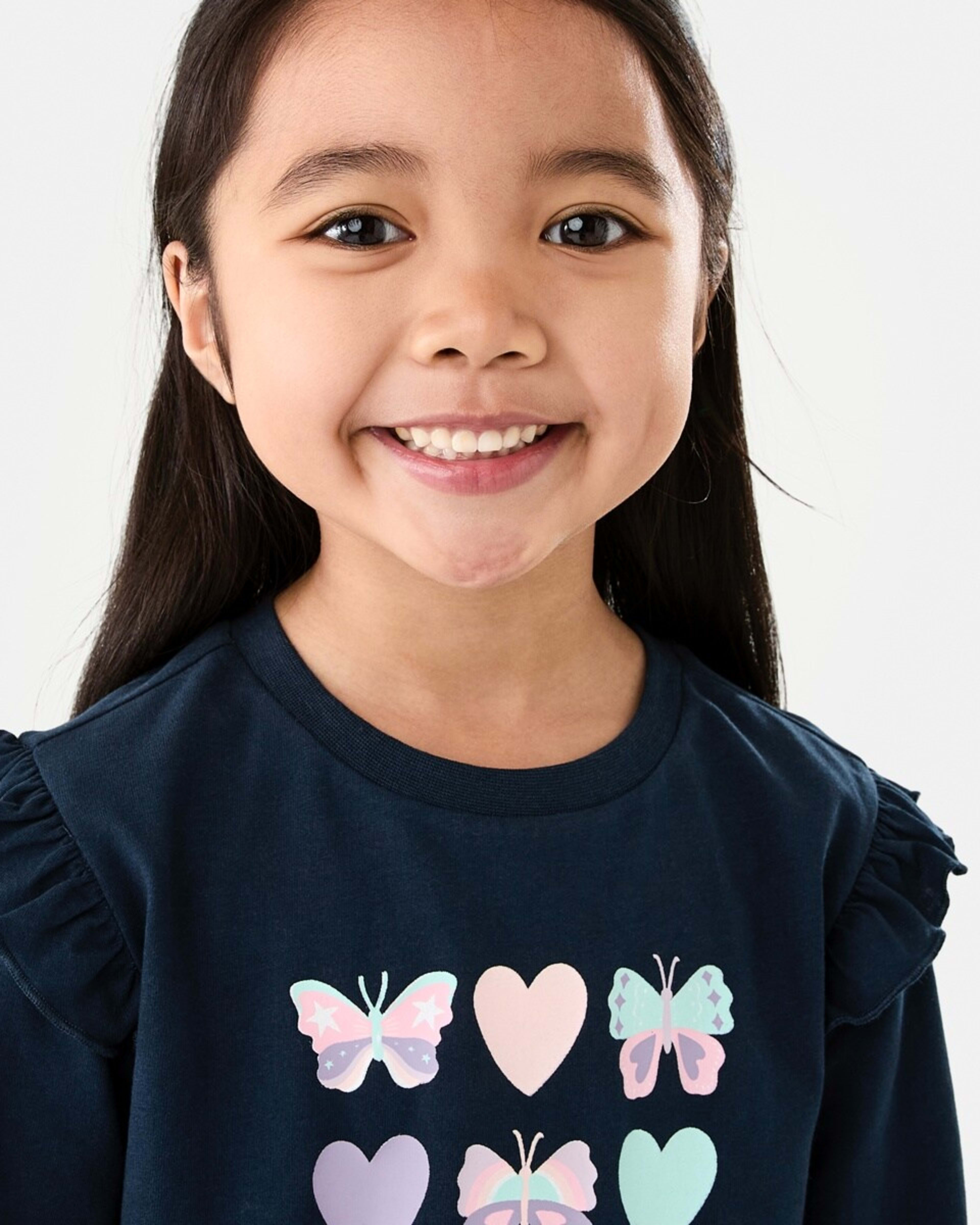 3 Jersey Pyjama Set Nvy Bttfly, 3 of 10