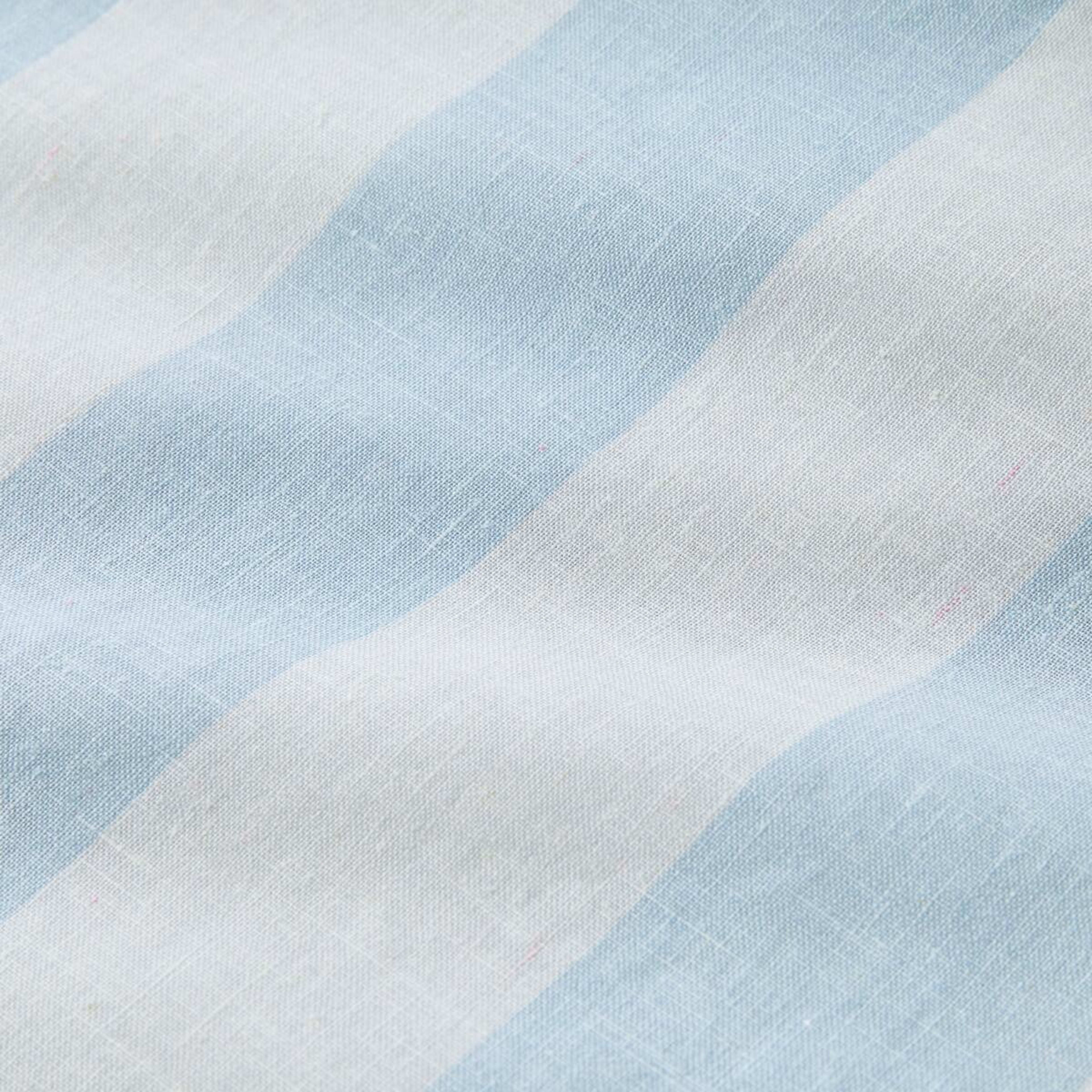 6 Stripe Linen Cotton Quilt Cover Set - Queen Bed, Blue, 6 of 7