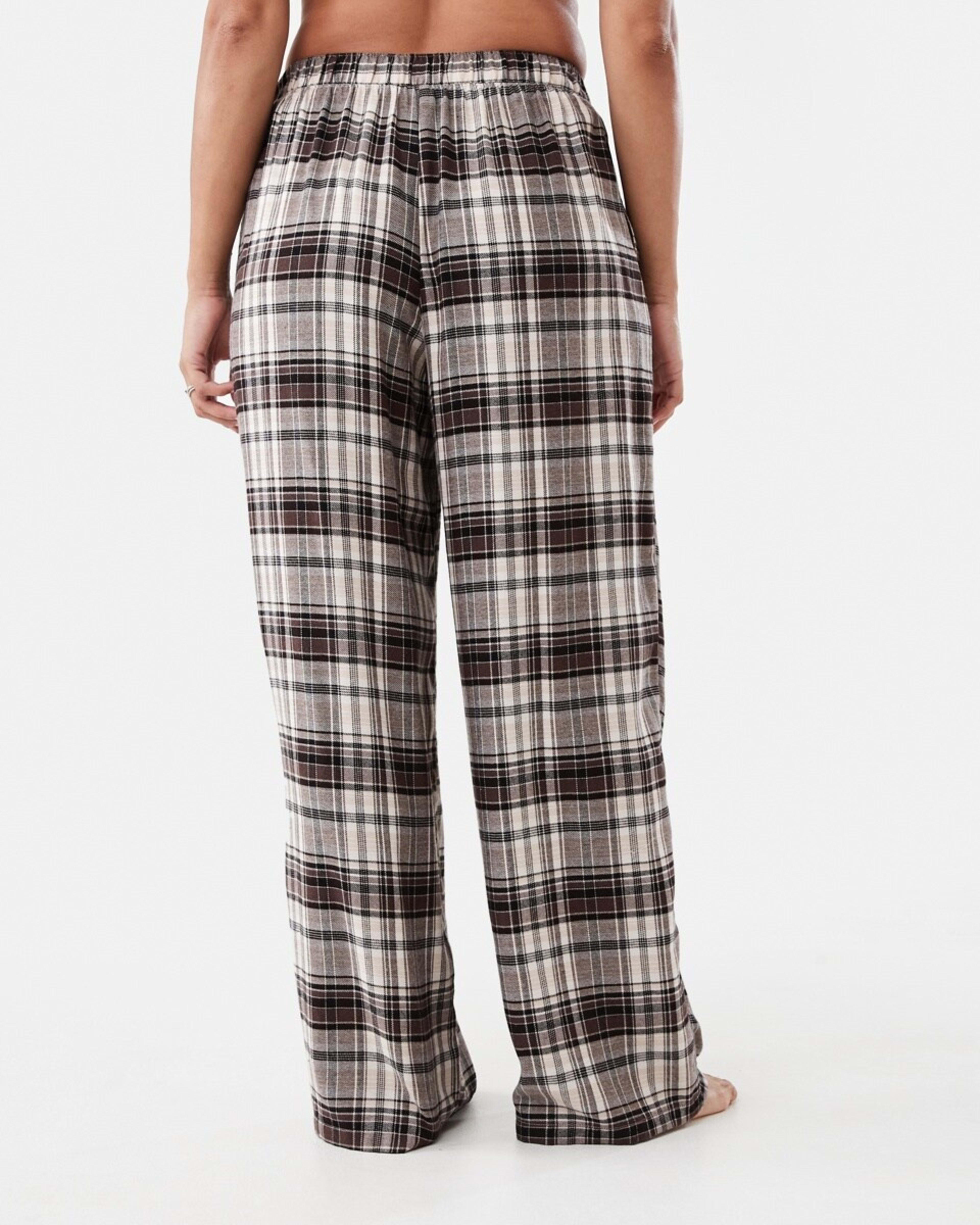 3 Boyfriend Flannel Pants Brwn Chk, 3 of 5