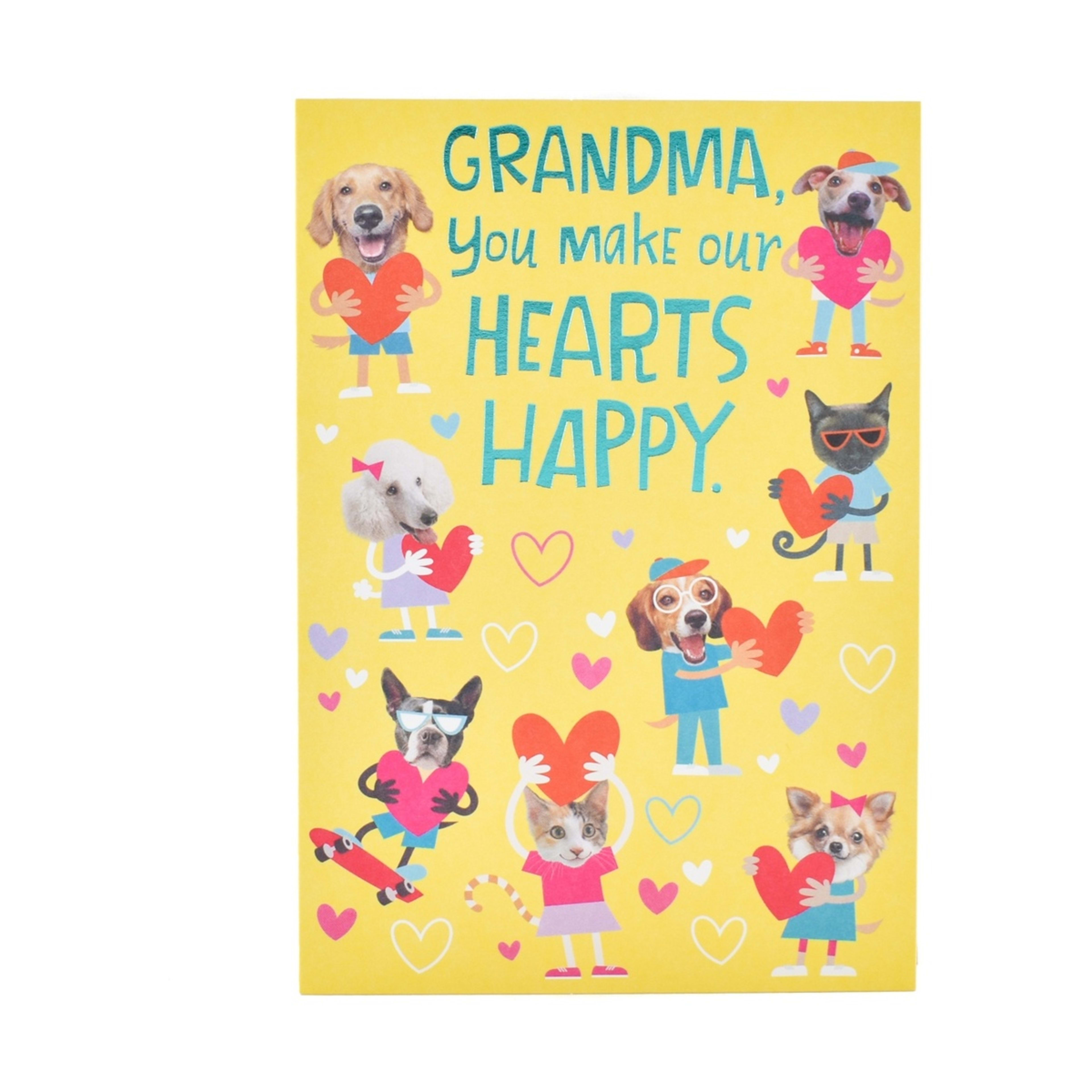 1 Hallmark Mother's Day Card For Grandma - Cats and Dogs