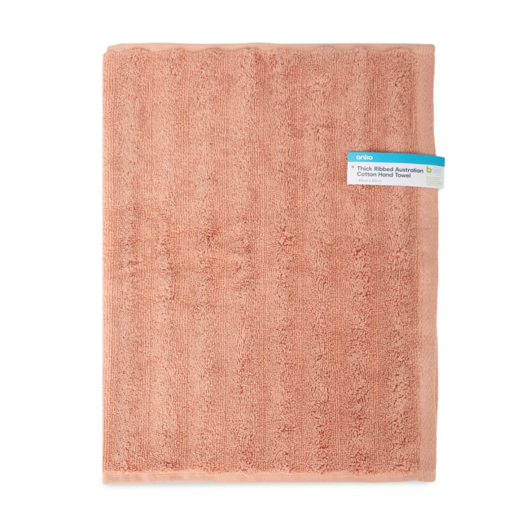 Thick Ribbed Australian Cotton Hand Towel - Sunset - Kmart