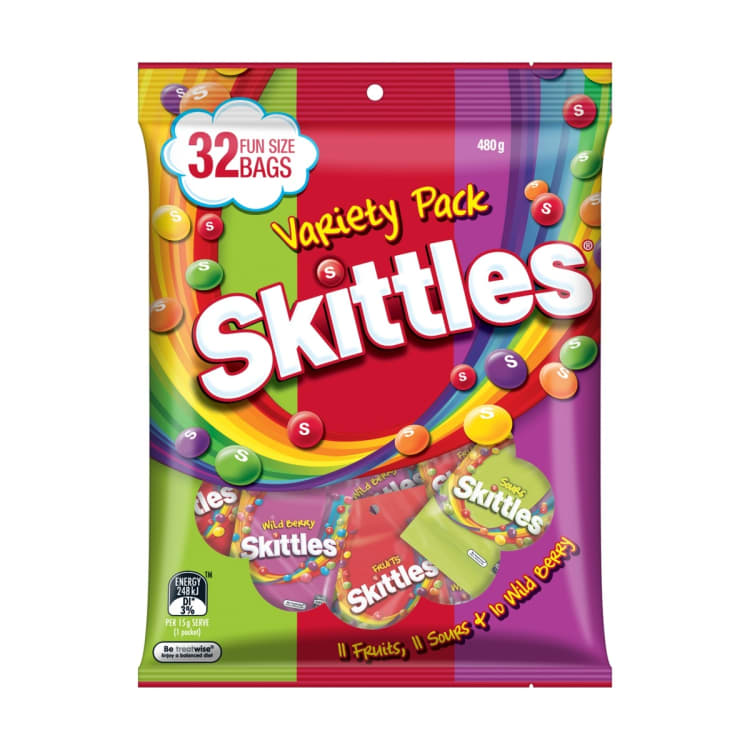 32 Pack Skittles Variety Pack 480g - Kmart