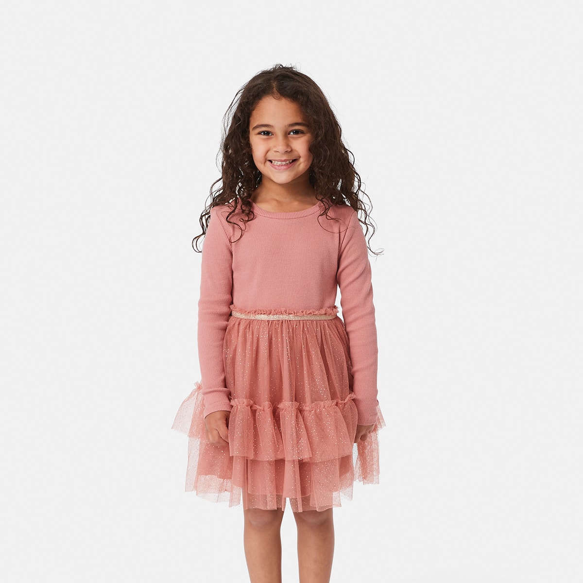 Long Sleeve Ribbed Tutu Dress - Kmart