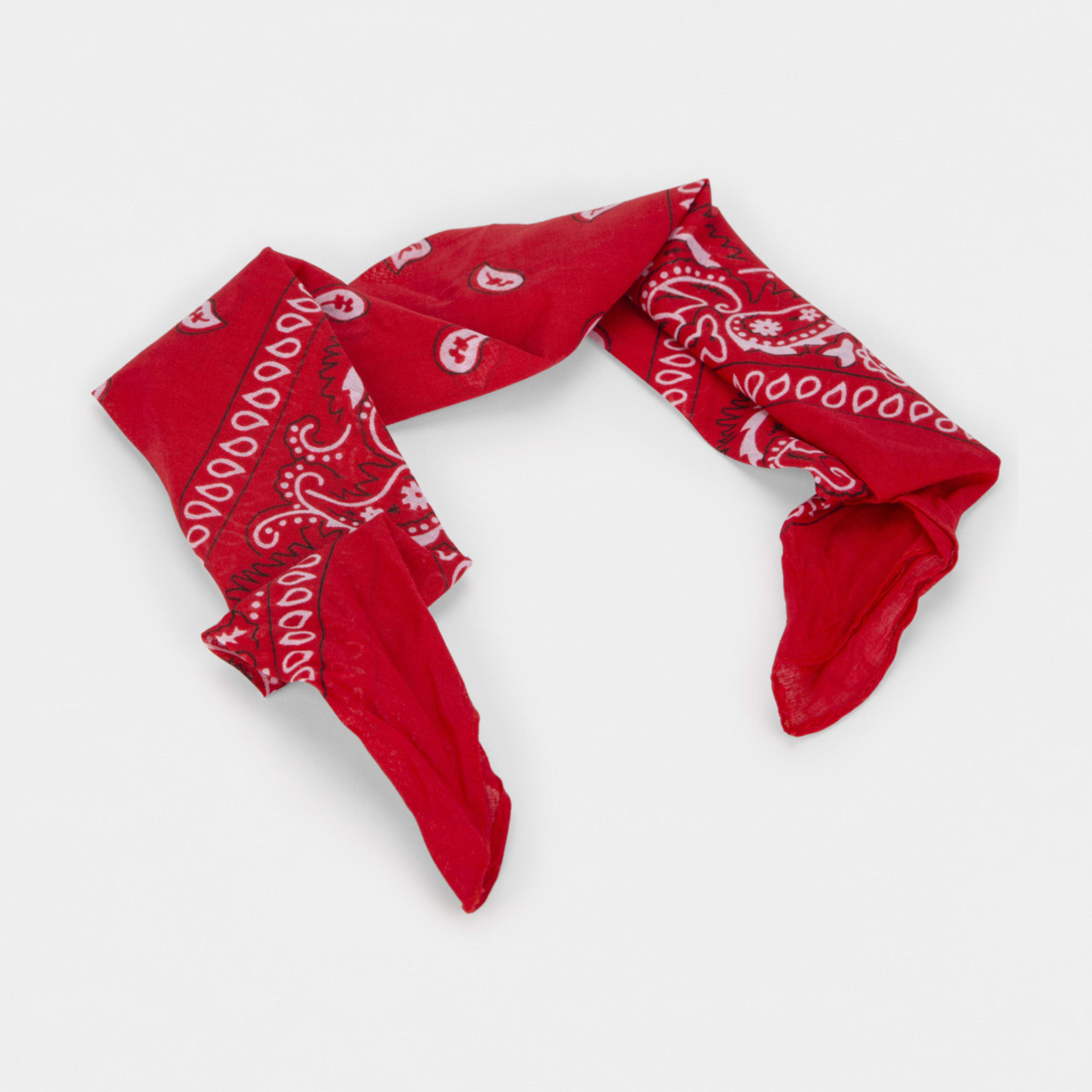 2 Paisley Hair Bandana - Red, 2 of 4