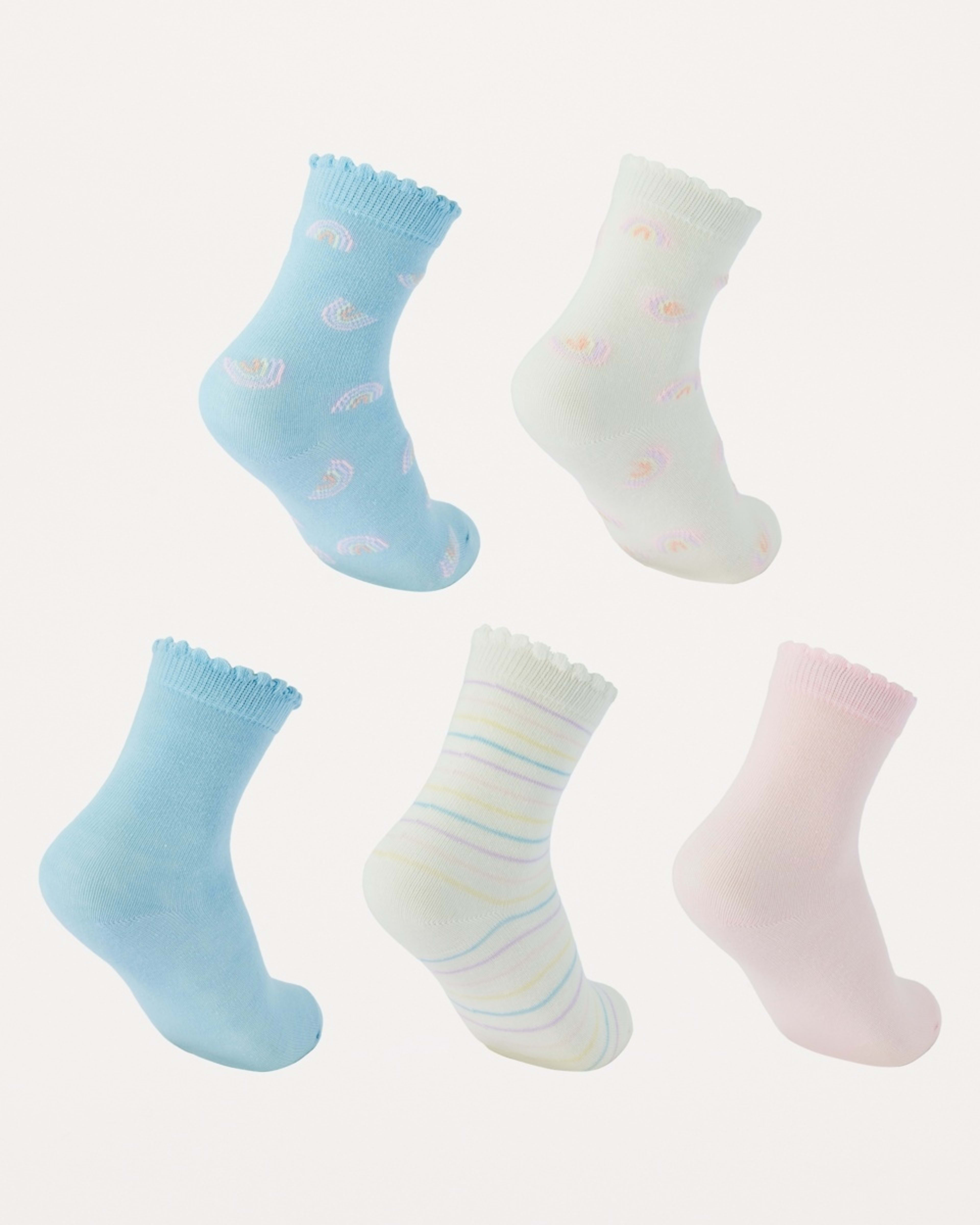 2 5 Pack Crew Socks RAINBOWS, 2 of 3