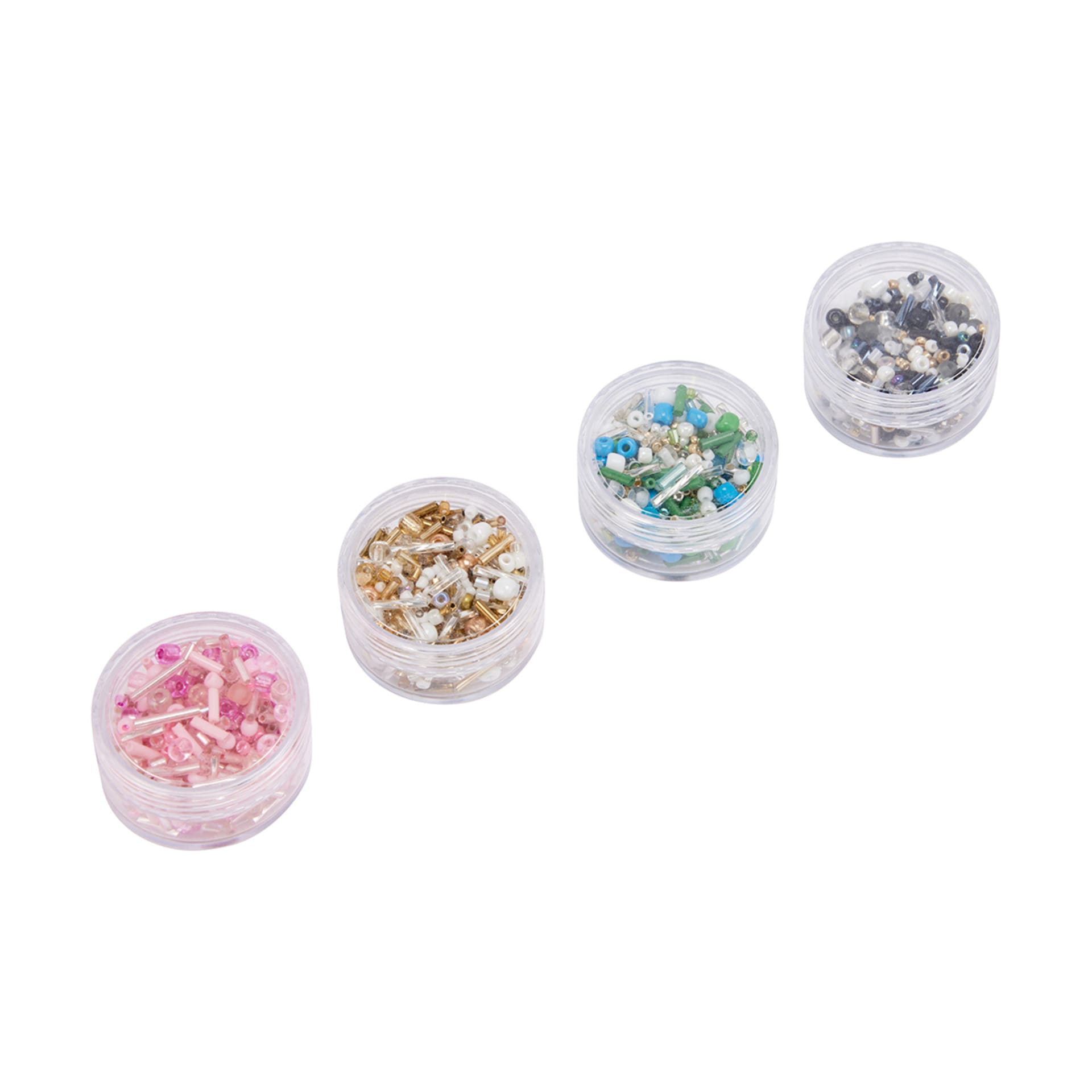 4 Pack Mixed Glass Beads Kmart