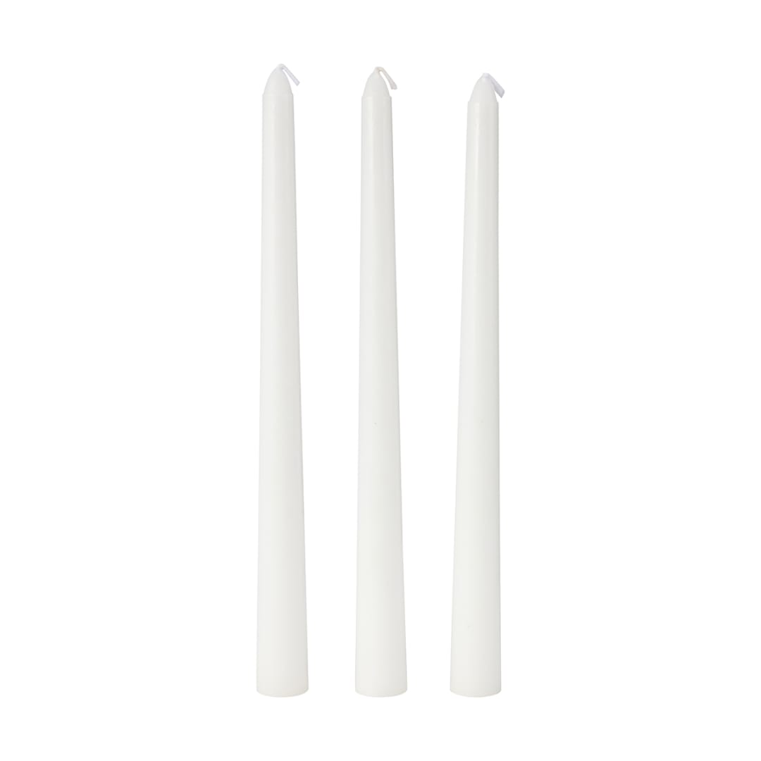 3 Pack White Taper Candles Kmart