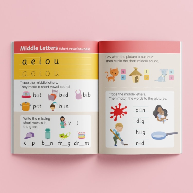 Junior Explorers Write and Wipe Reading and Phonics Book by Louise