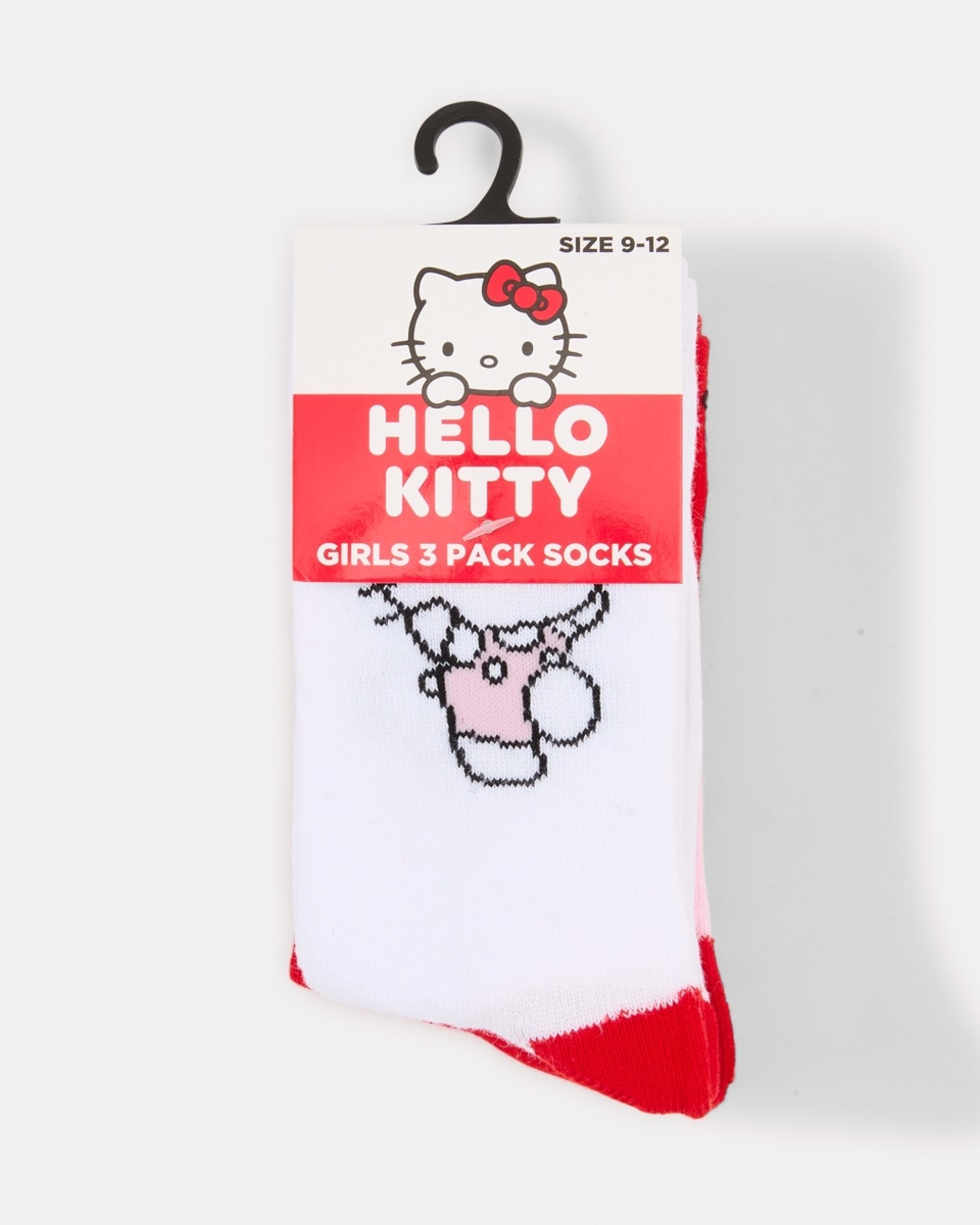 3 3 Pack Hello Kitty License Crew Socks Hellokitty, 3 of 3
