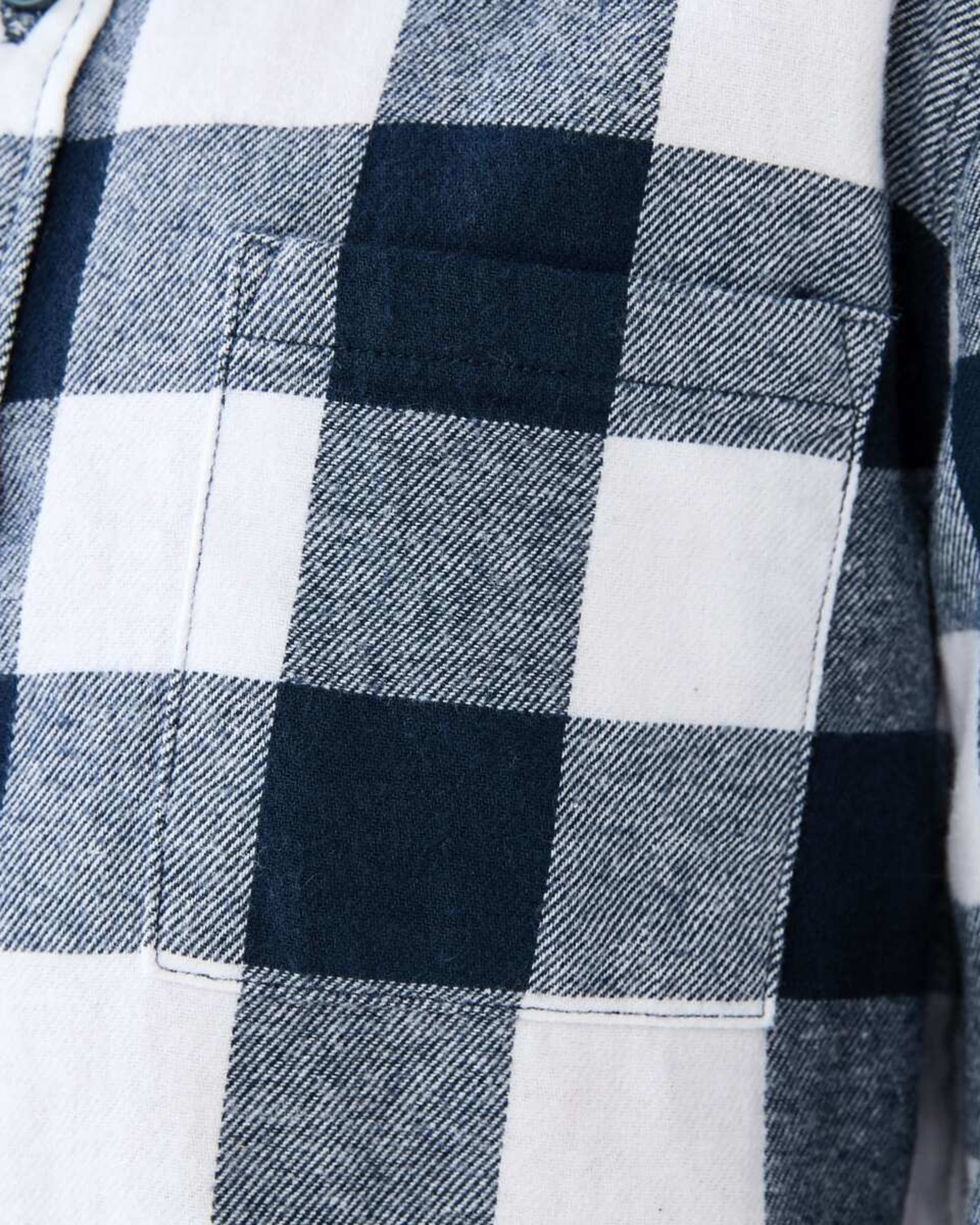 5 Yarn Dyed Flannel Shirt Two Tone Buffalo Navy, 5 of 10
