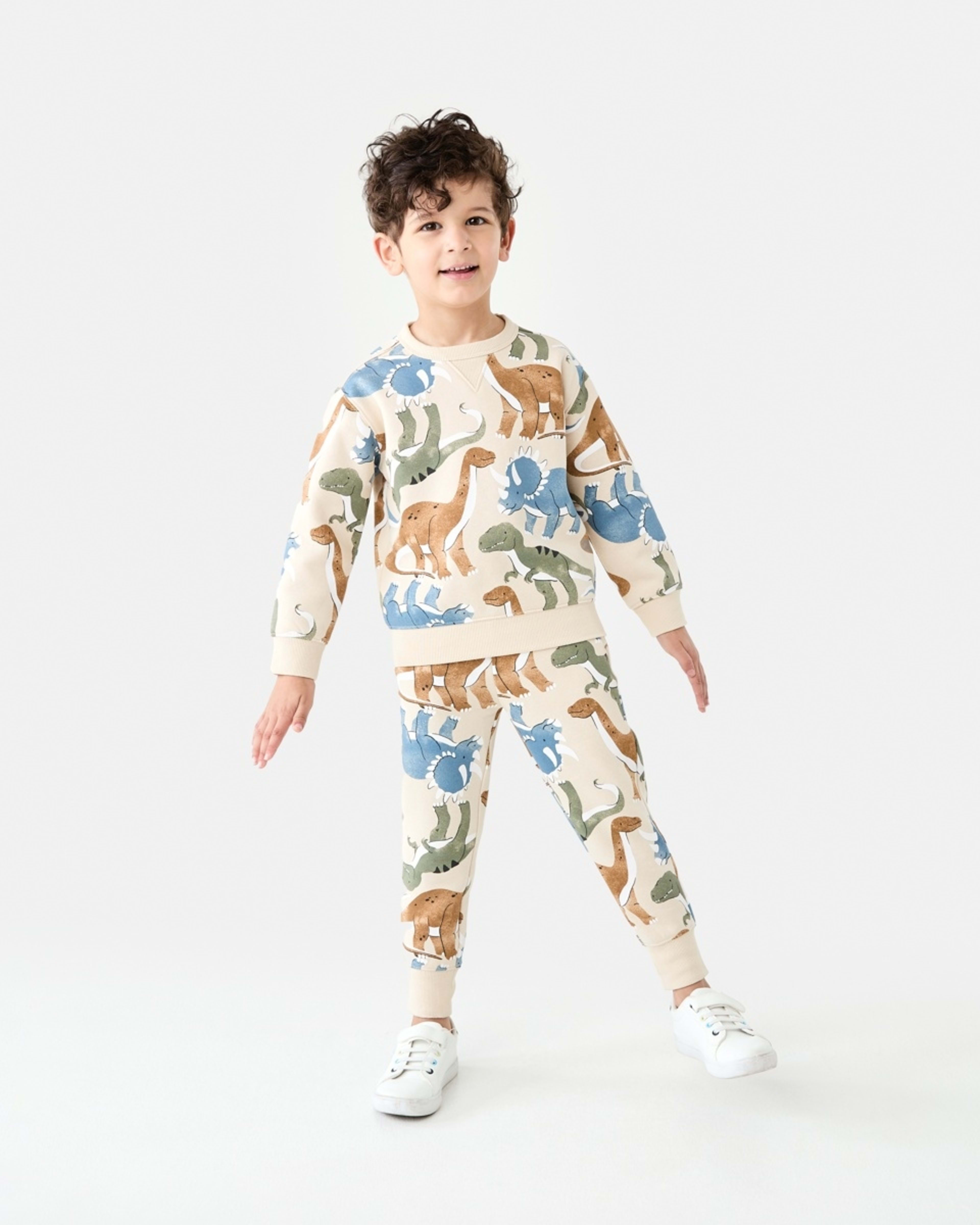 6 All Over Print Crew Neck Sweatshirt Bge Dino, 6 of 9