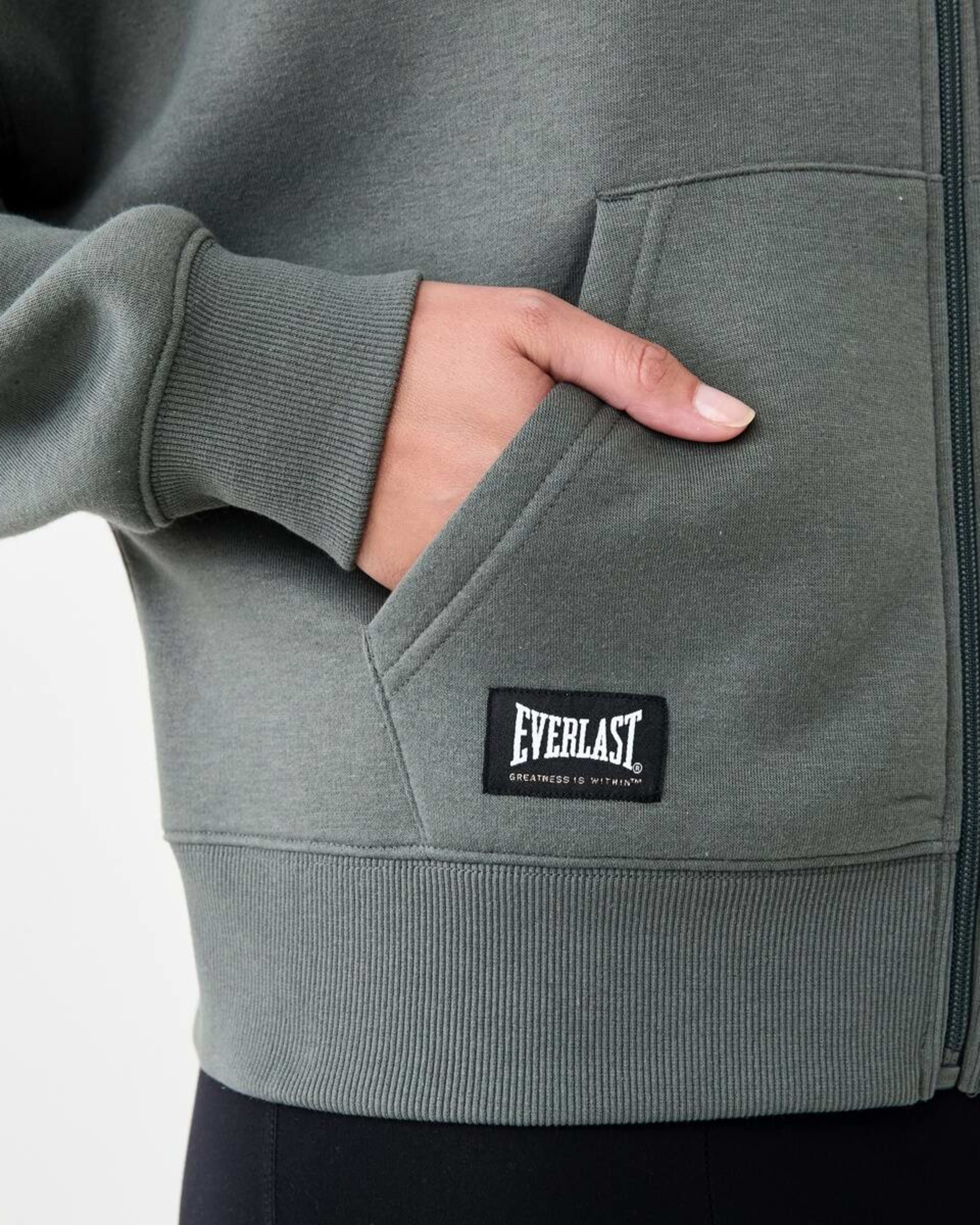 7 Everlast Womens Zip Through Sweatshirt Olive, 7 of 10
