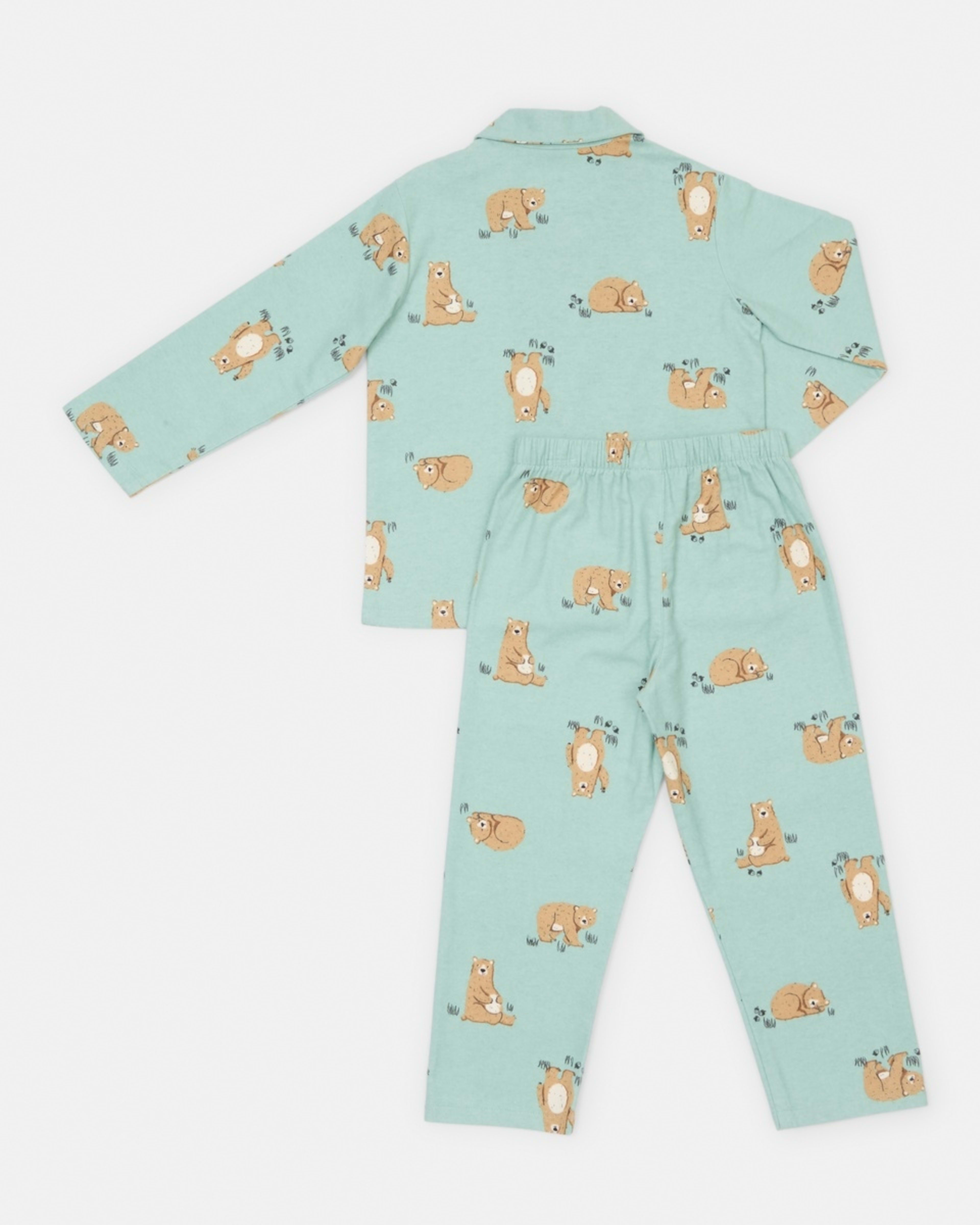 7 Flannelette Pyjama Set Brn Bear, 7 of 9