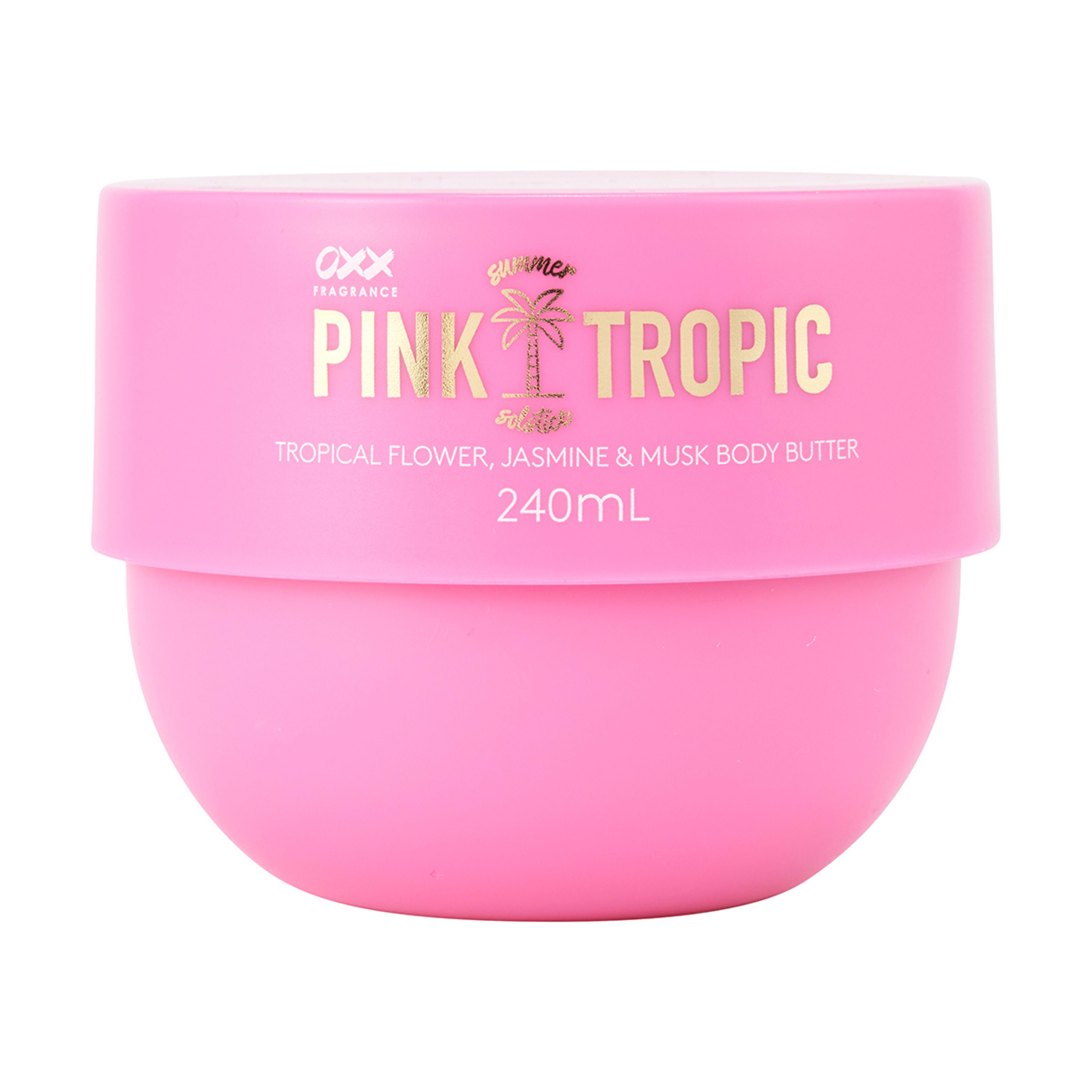 1 OXX Fragrance Pink Tropic Summer Solstice Body Butter 240ml - Tropical Flower, Jasmine and Musk