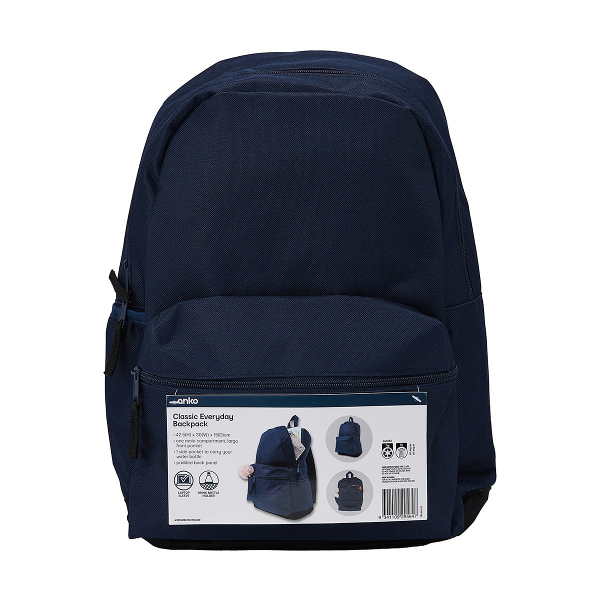 12.4L Classic Everyday Backpack Blue Kmart