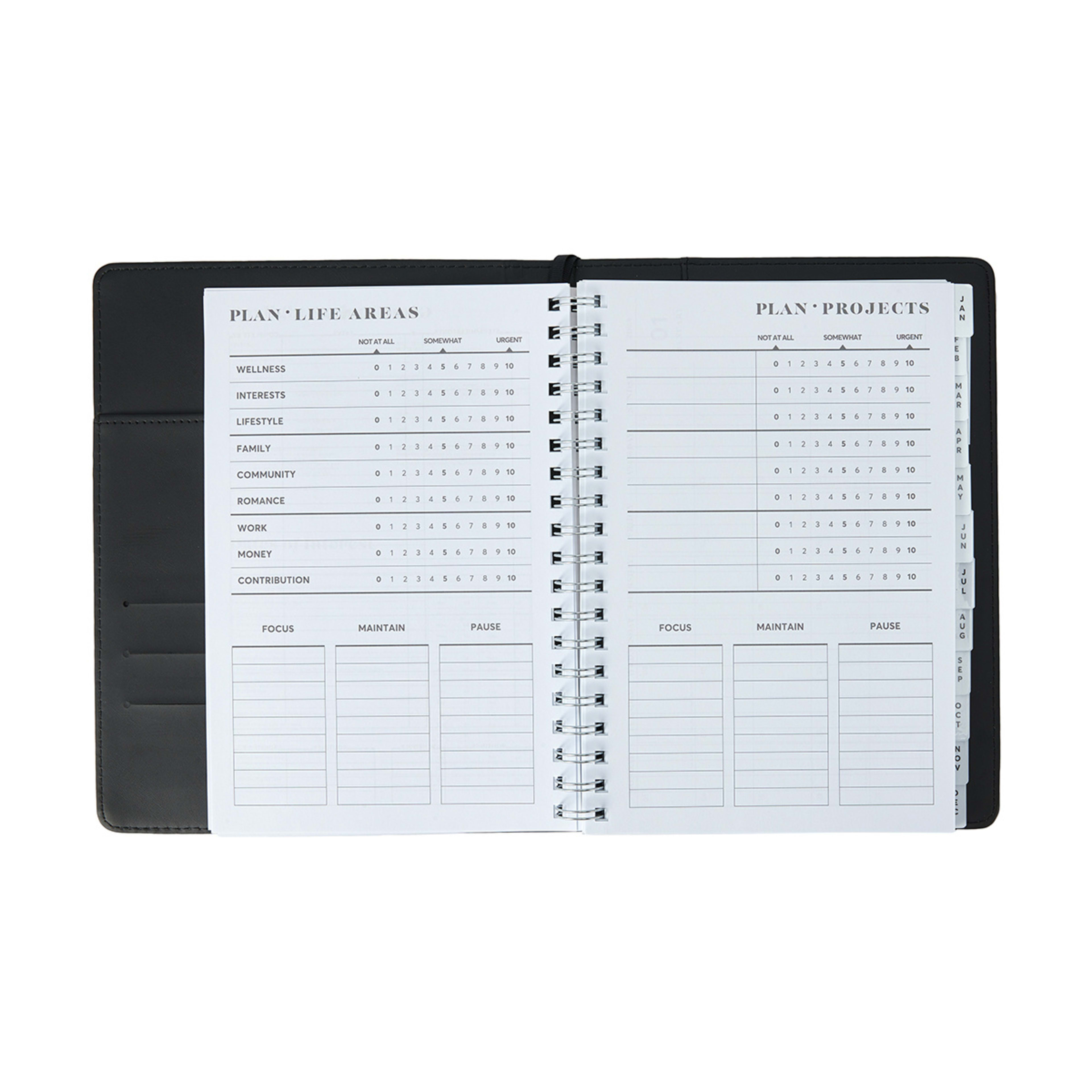 2024 Weekly/Monthly Planner Black Kmart