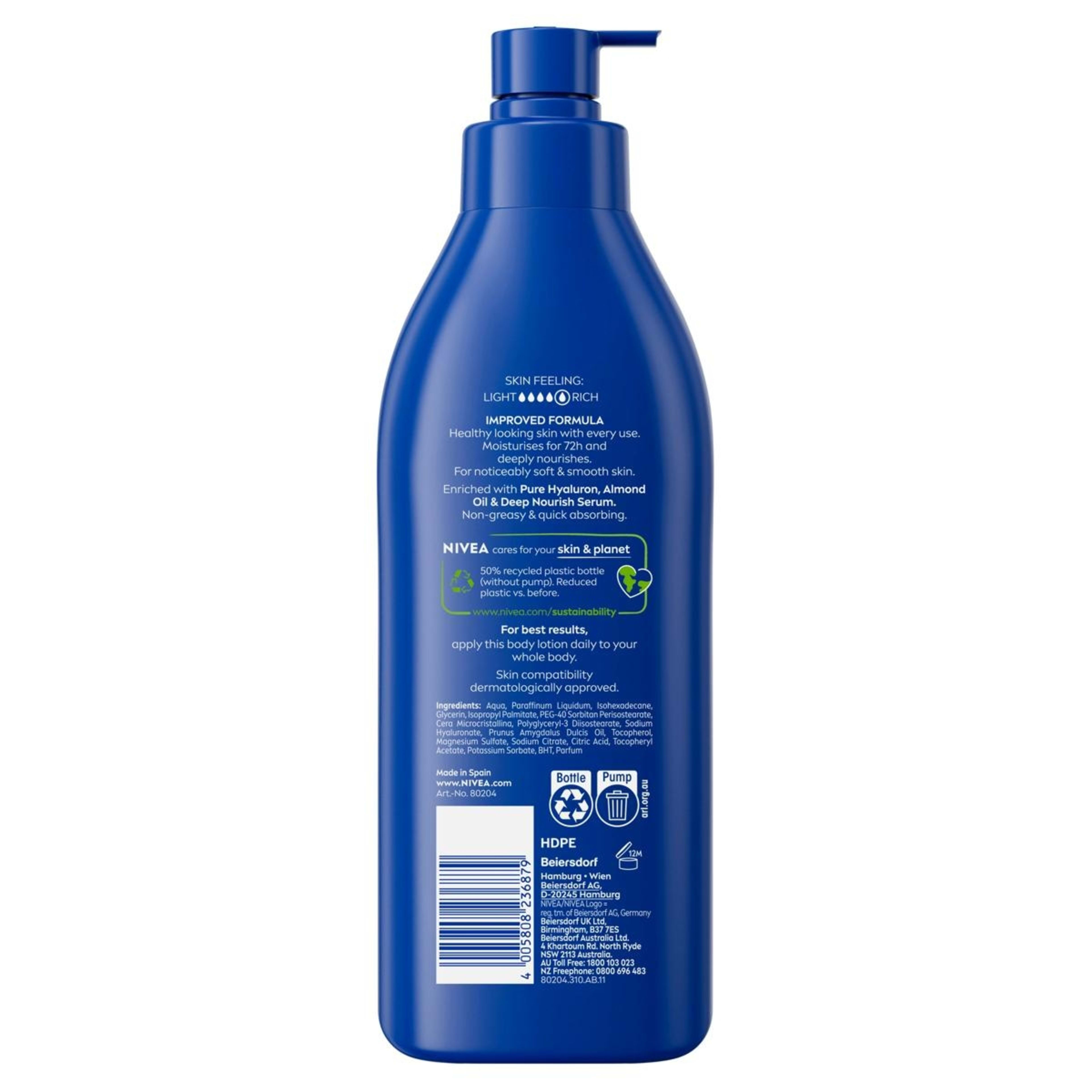 2 Nivea Rich Nourishing Body Lotion 400ml -  Almond Oil & Vitamin E, 2 of 10