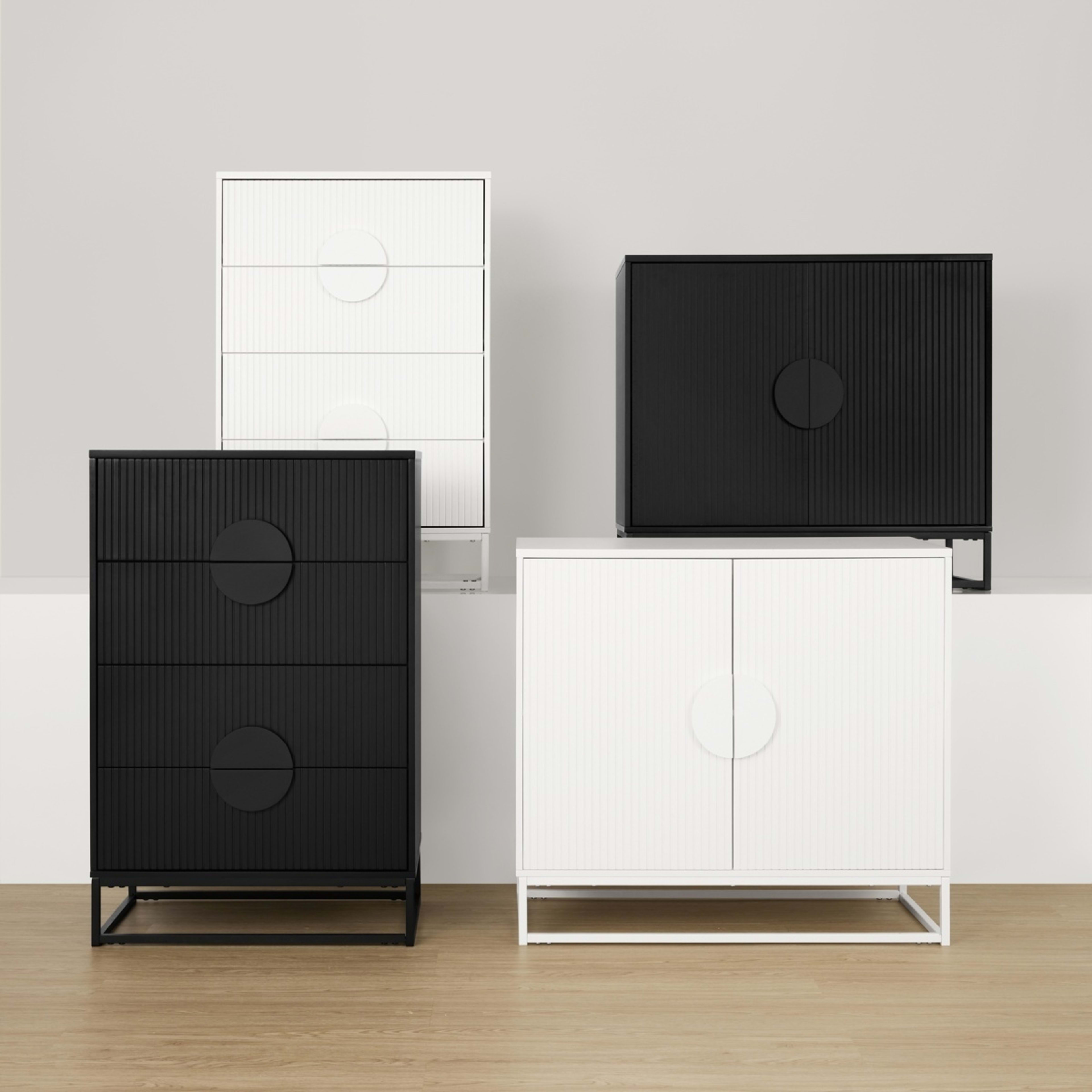 9 Stevie Ribbed Cabinet - Black, 9 of 10