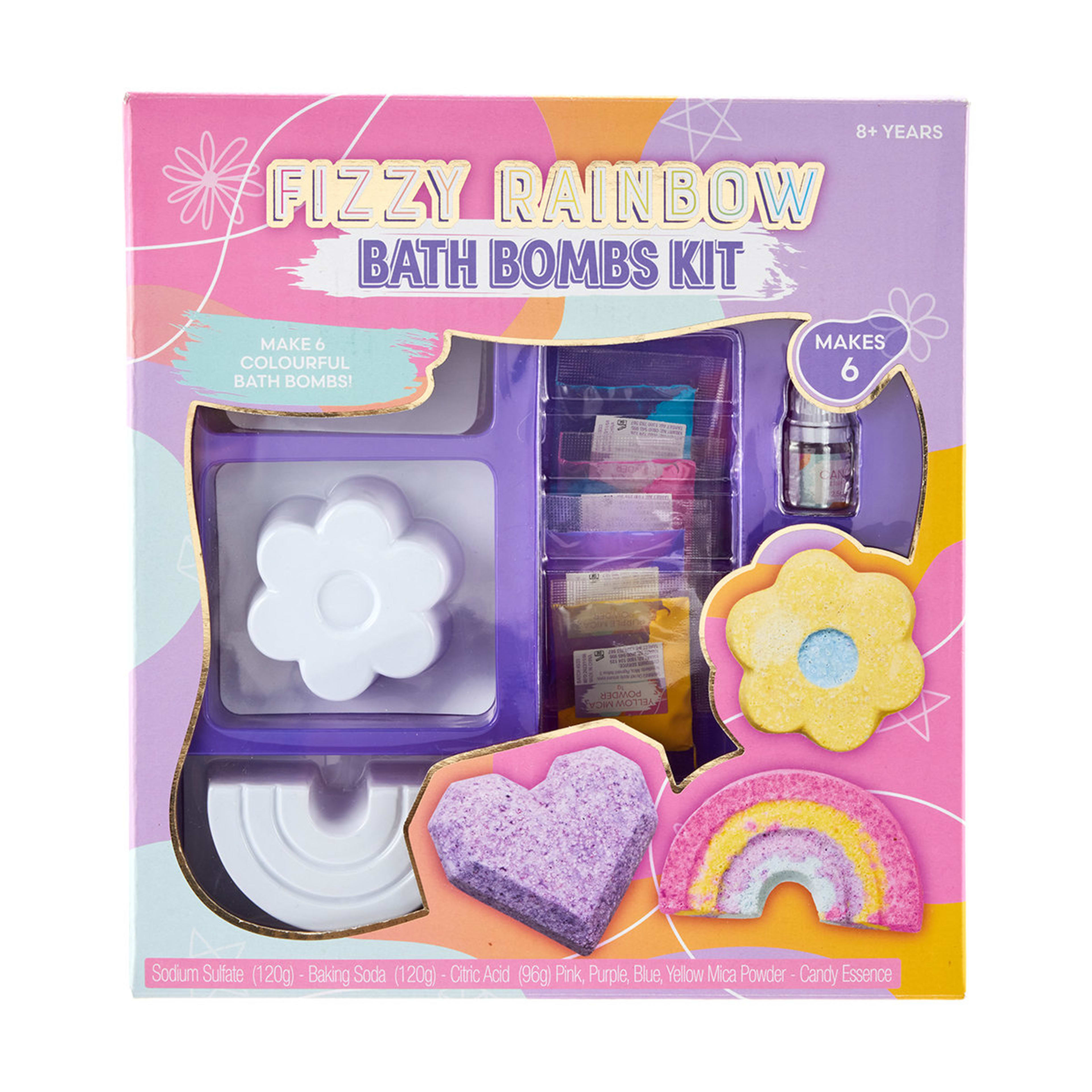 Fizzy Rainbow Bath Bombs Kit Kmart