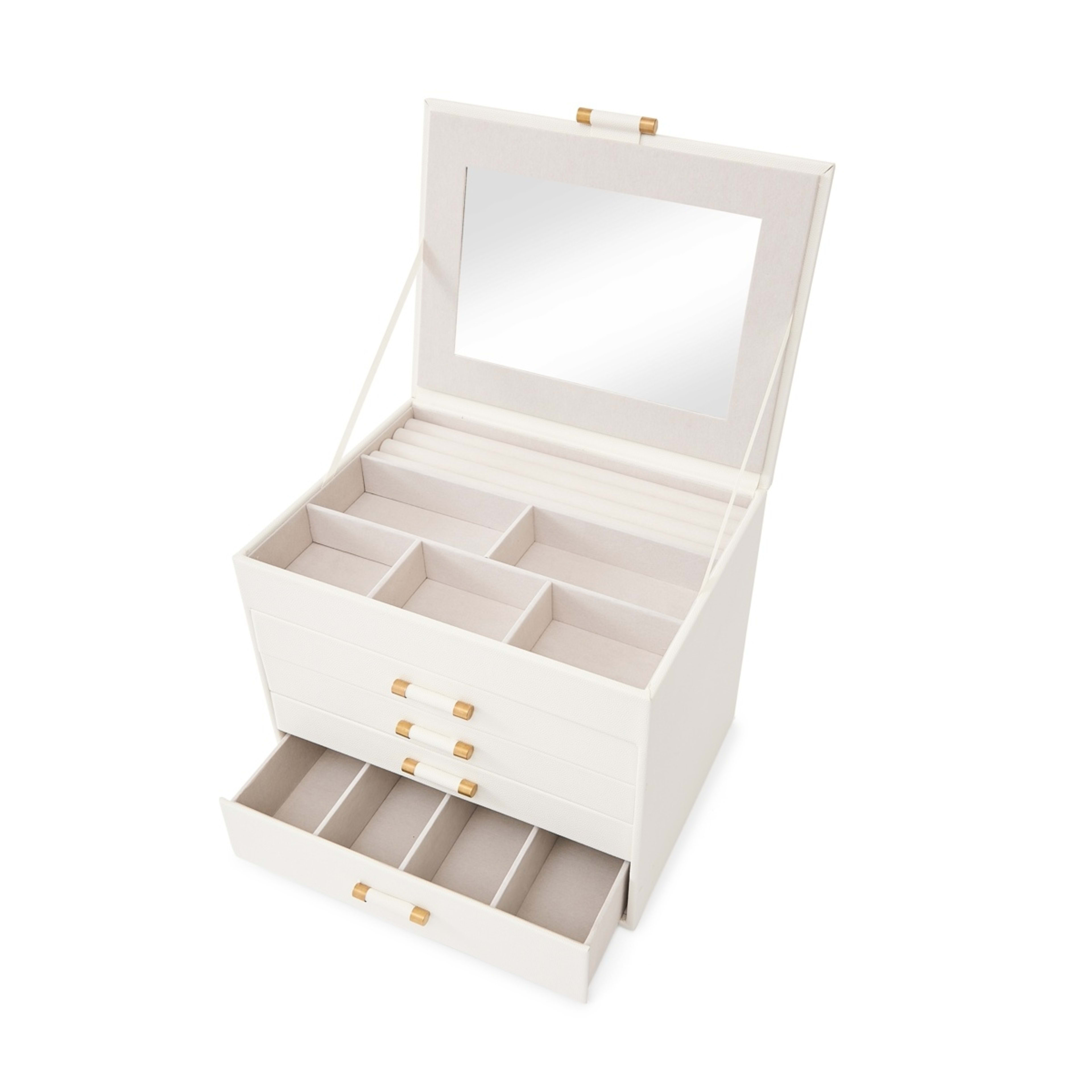 2 5 Tier Jewellery Box - Milky White, 2 of 9