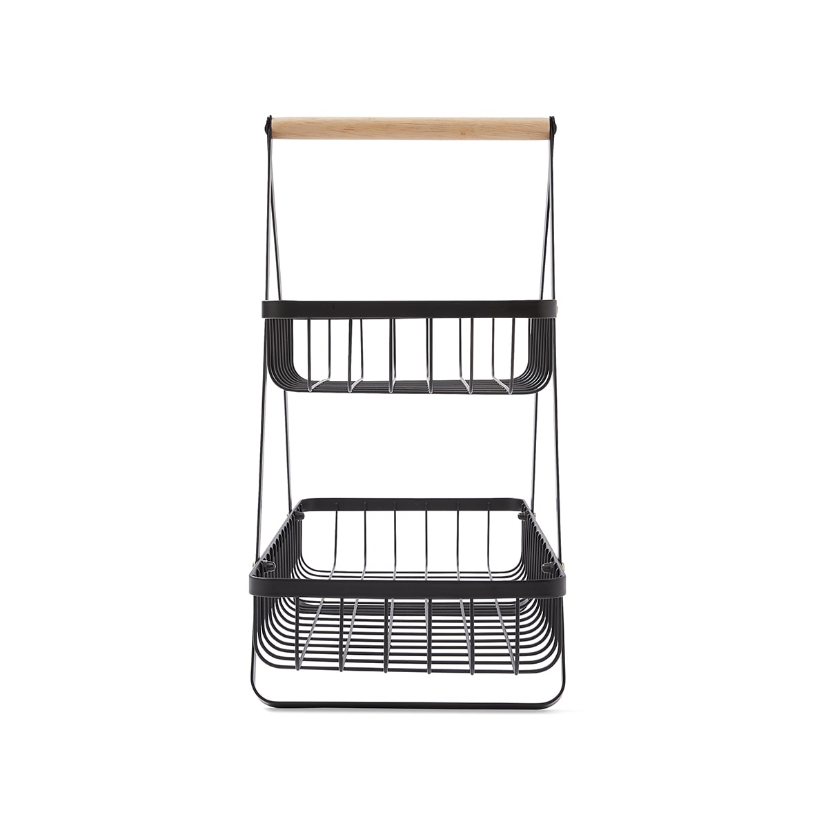 Wire and Wood 2 Tier Basket Kmart