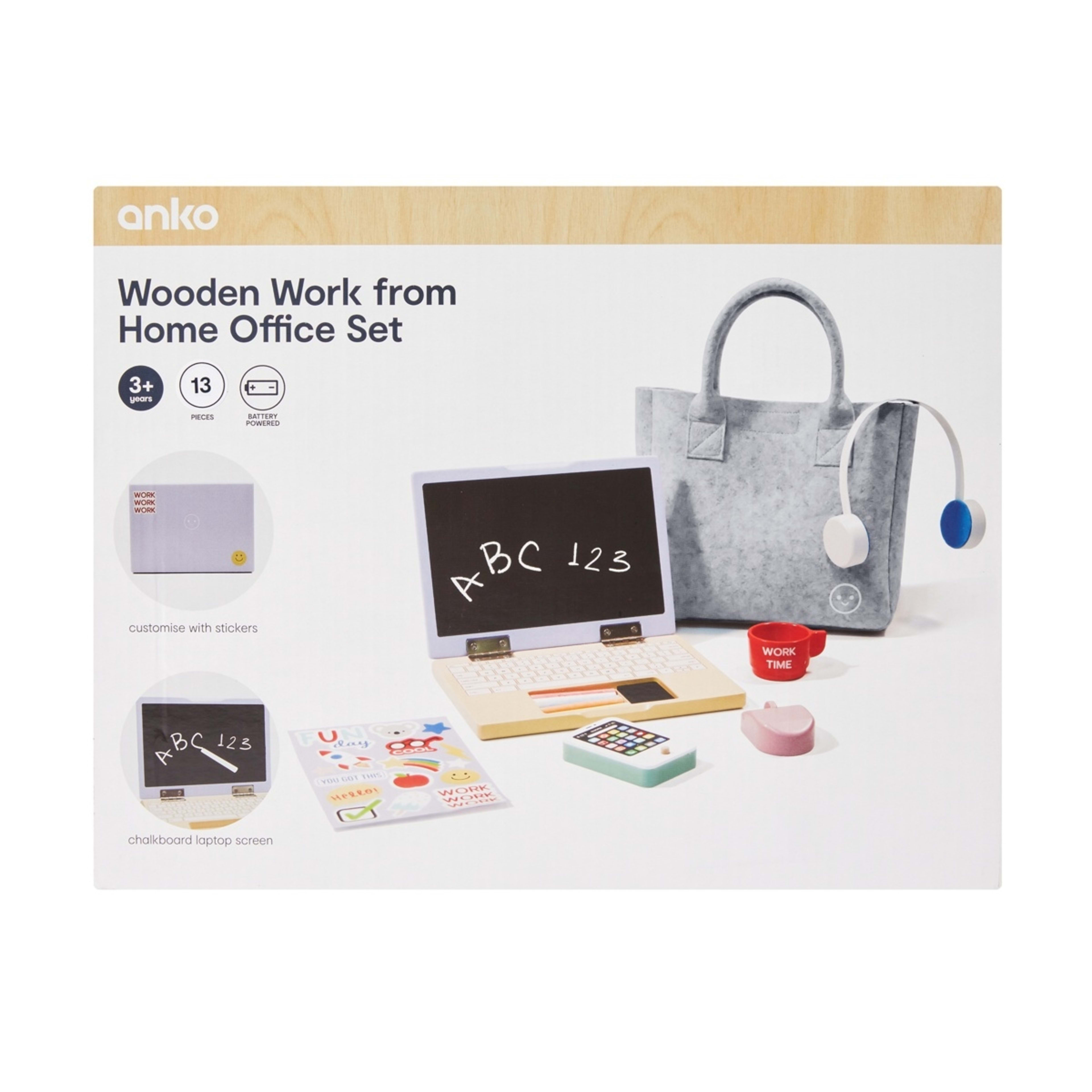 1 13 Piece Wooden Work From Home Office Set