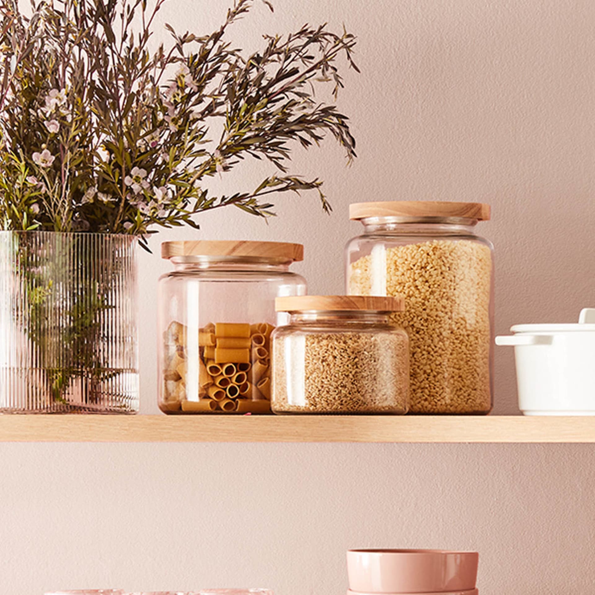 3L Glass Jar with Wood Lid Kmart