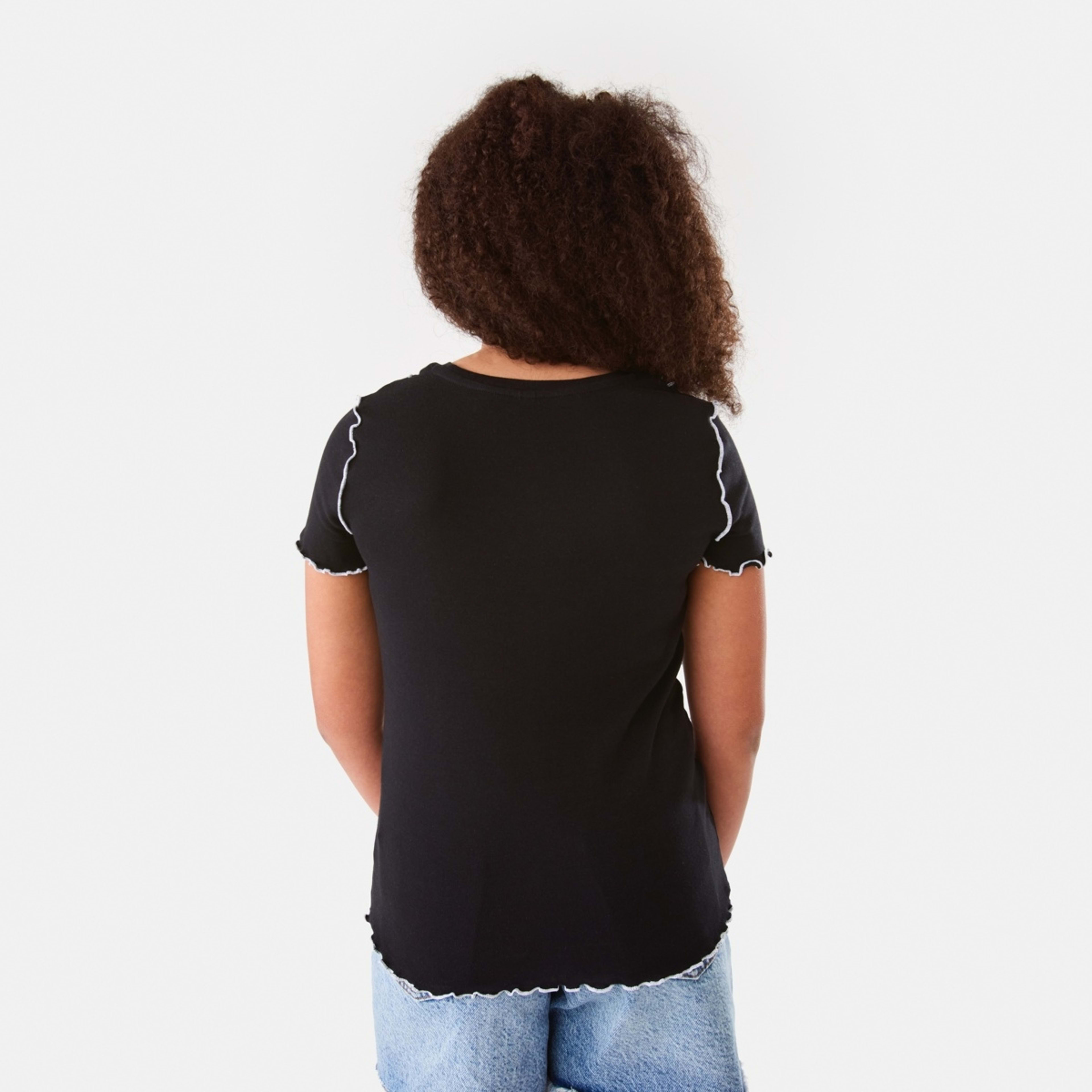 2 Seamed T-shirt Black, 2 of 9