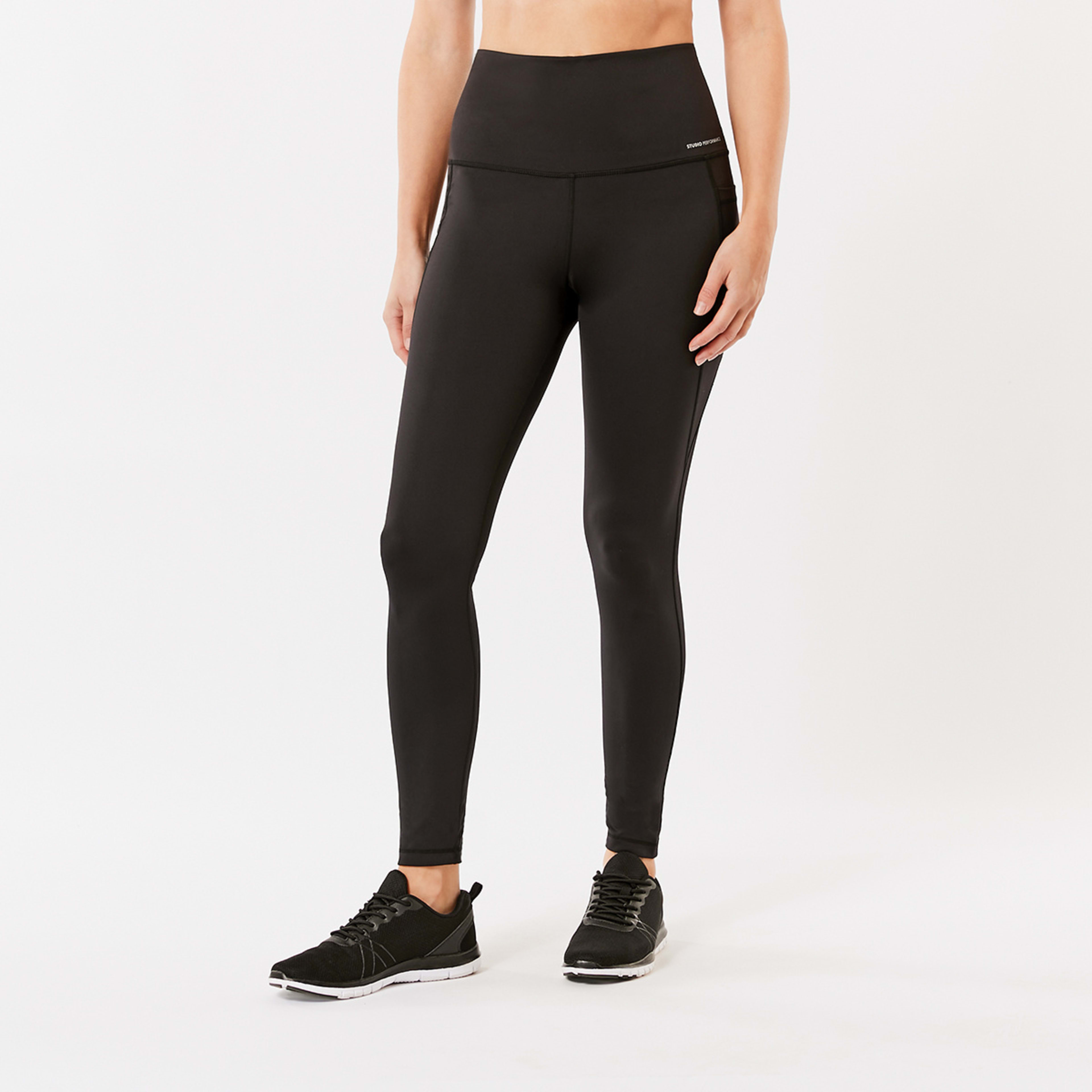 1 Active Womens Ultra High Rise Full Length Studio Leggings Black, 1 of 8