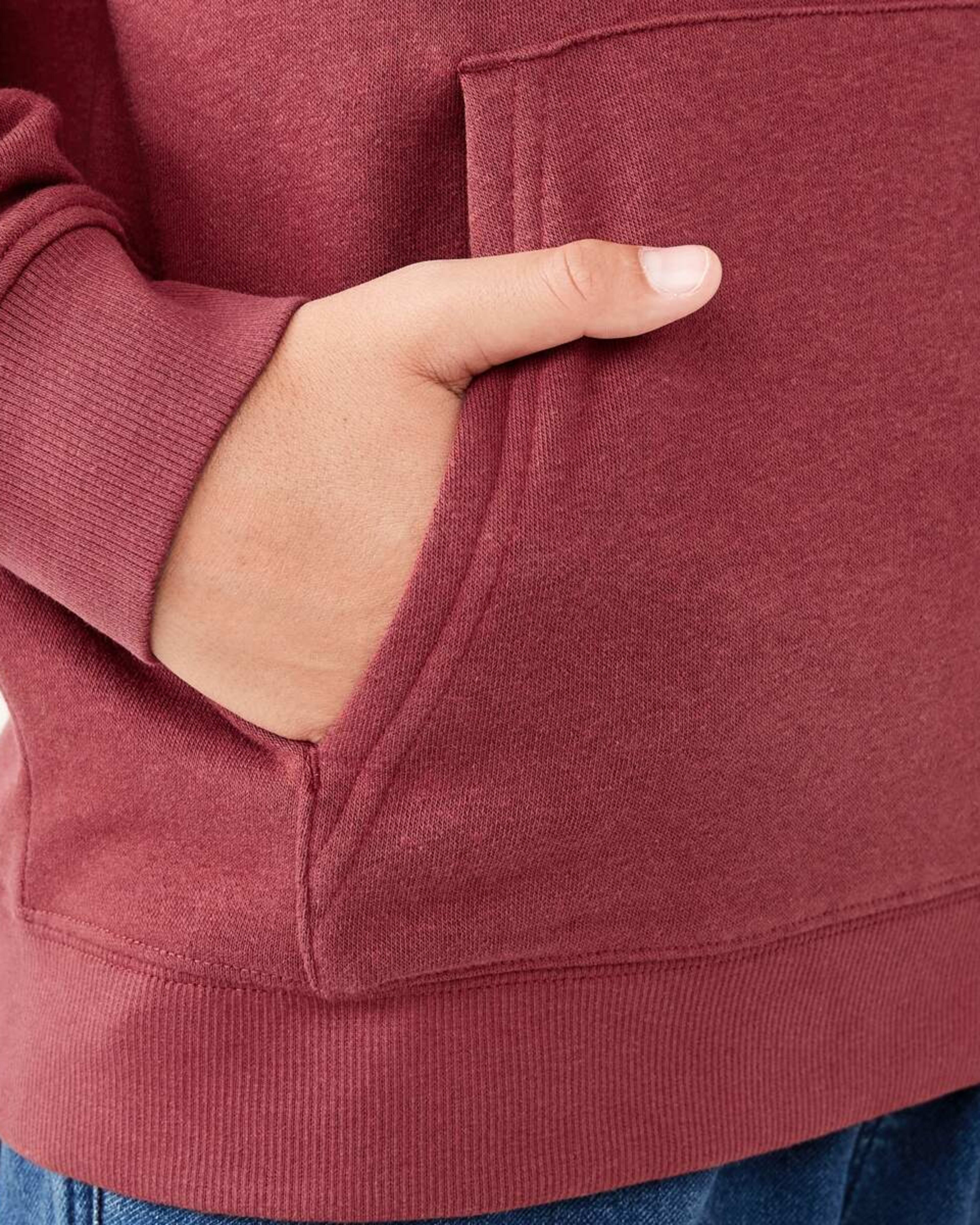 4 Oversized Hoodie With Pocket Red Brick, 4 of 9