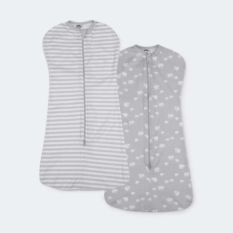 2 Pack Swaddle Pouches Elephants Kmart