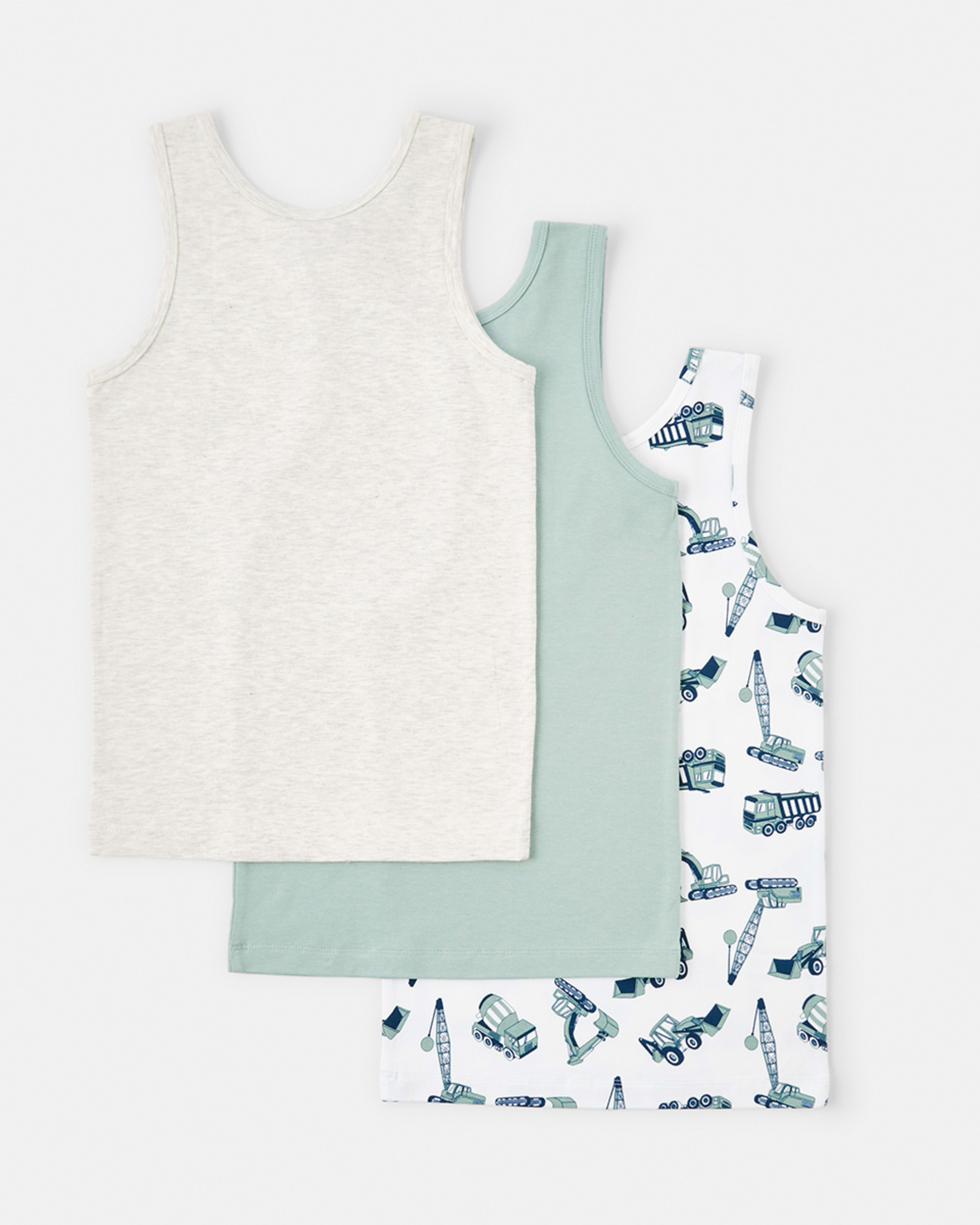 2 3 Pack Super Soft Singlets Digger, 2 of 6