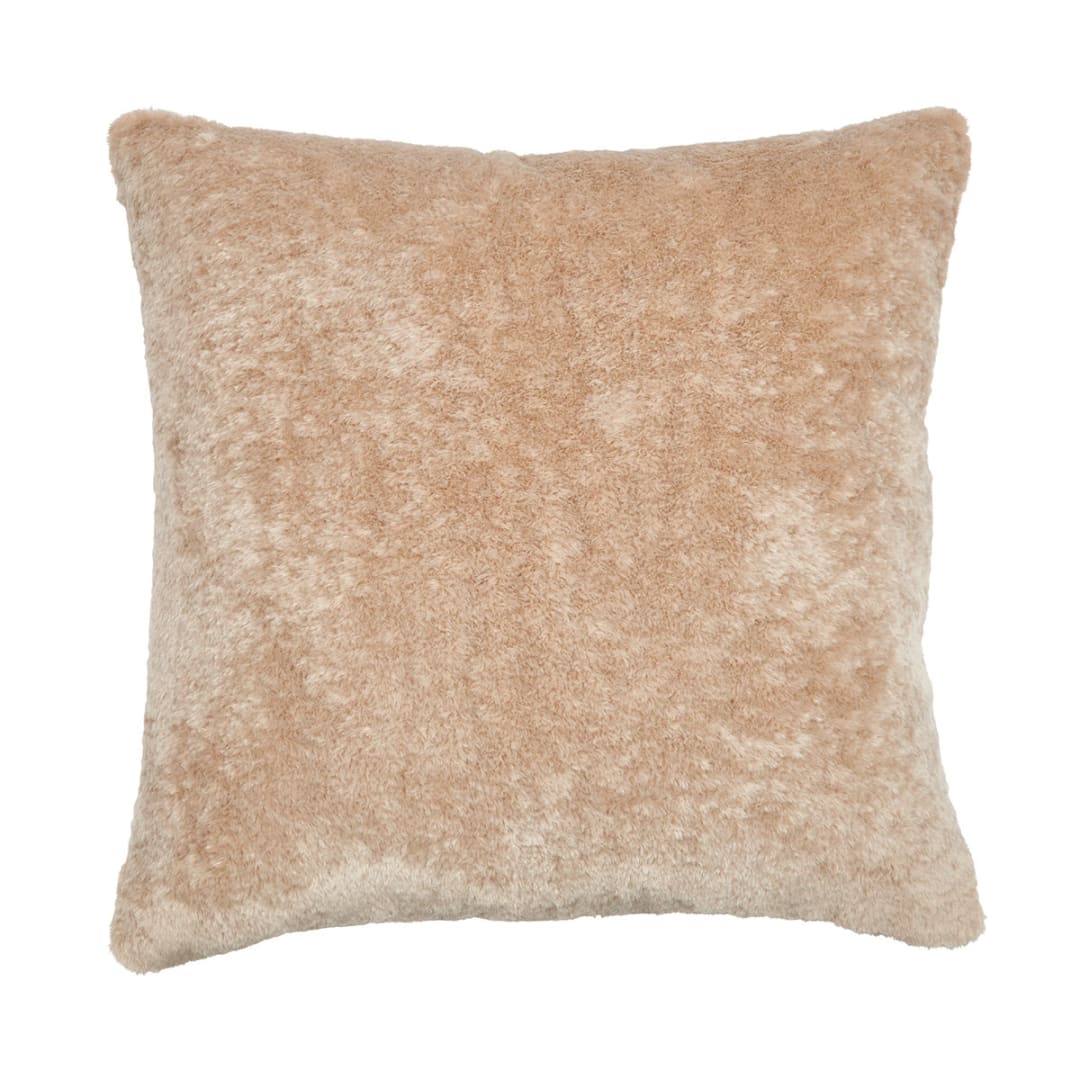 43cm Shearling Cushion Beige Kmart