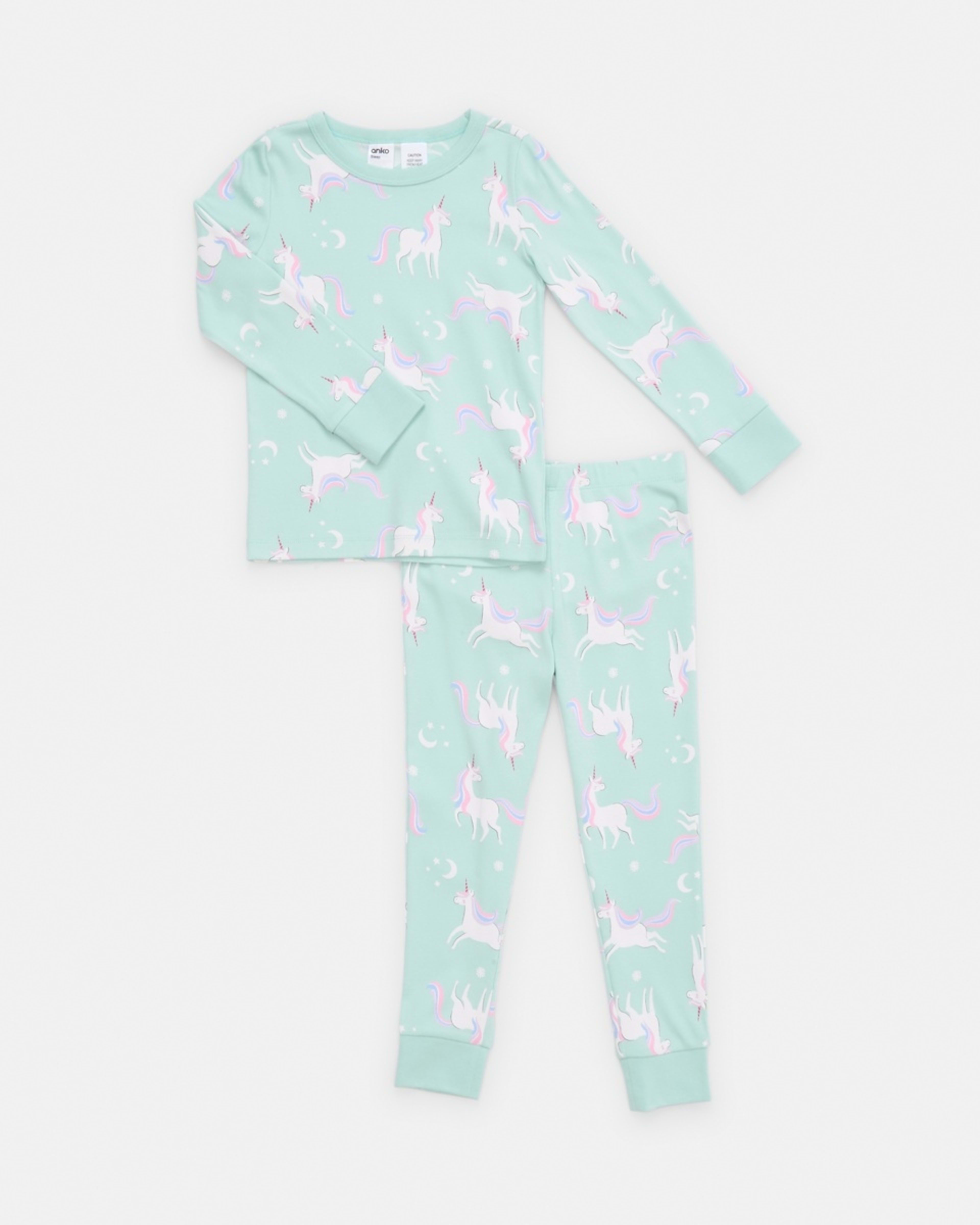 6 Rib Pyjama Set Blu Unicrn, 6 of 9