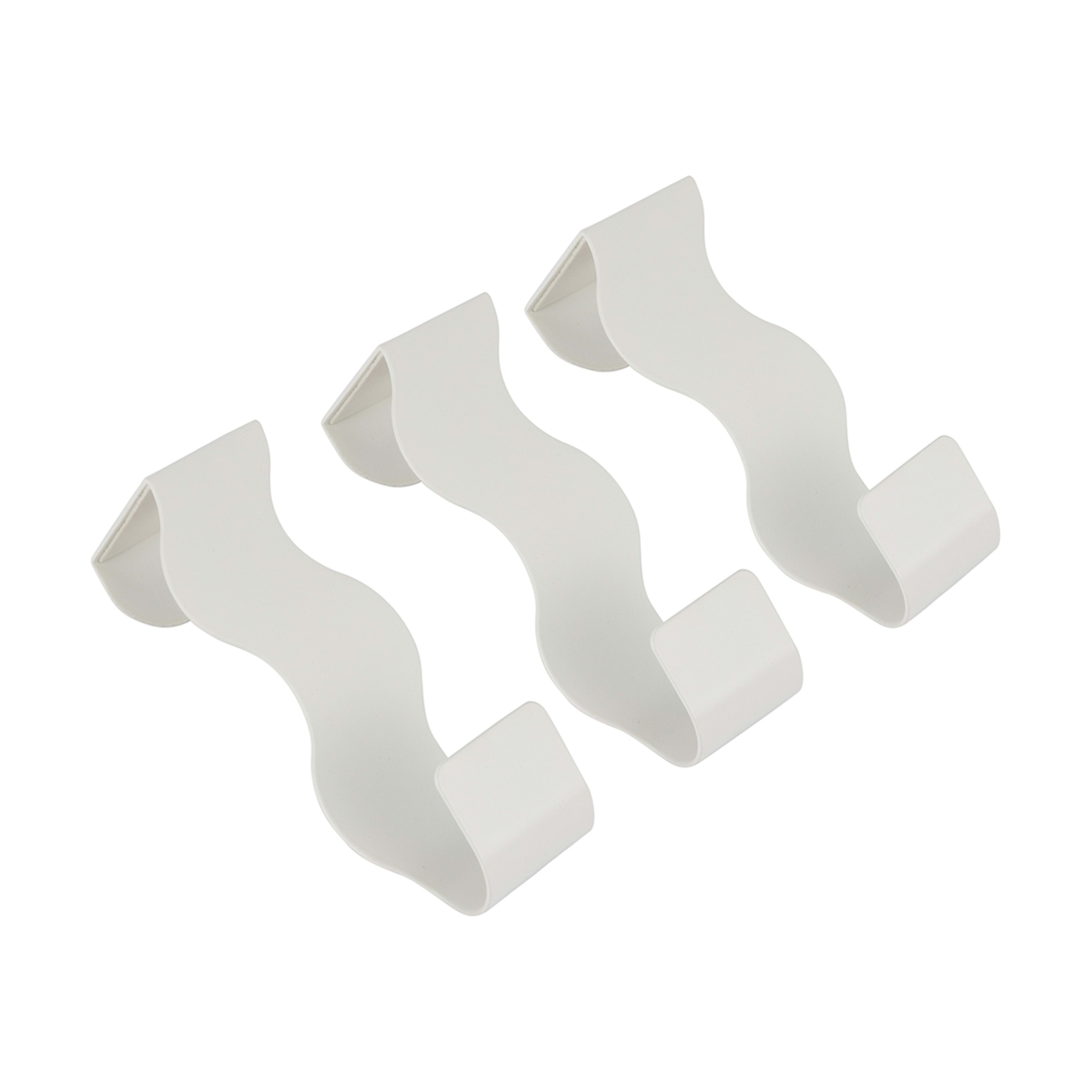 1 3 Pack Wavy Over the Door Hooks