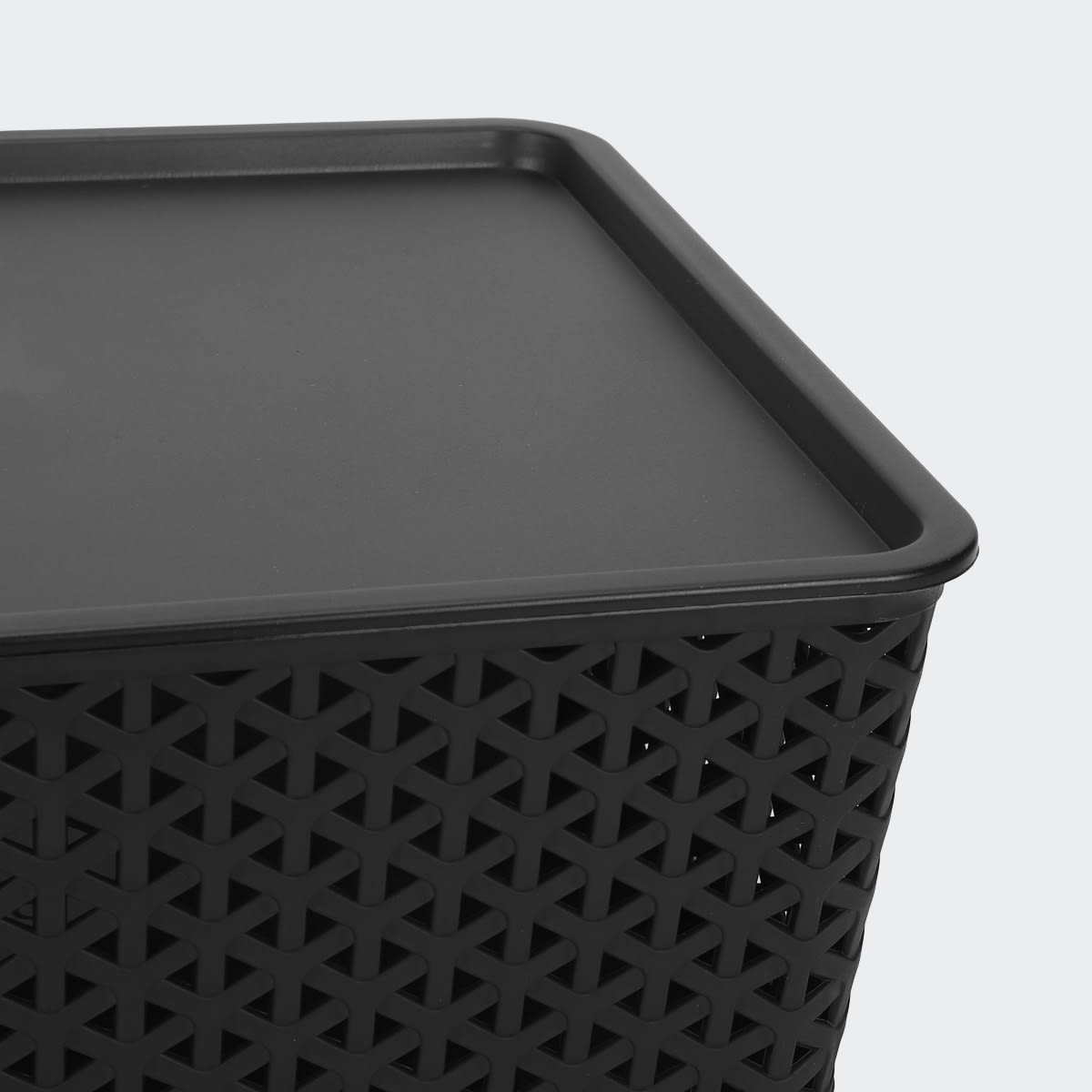 Storage Container with Lid Medium Black Kmart