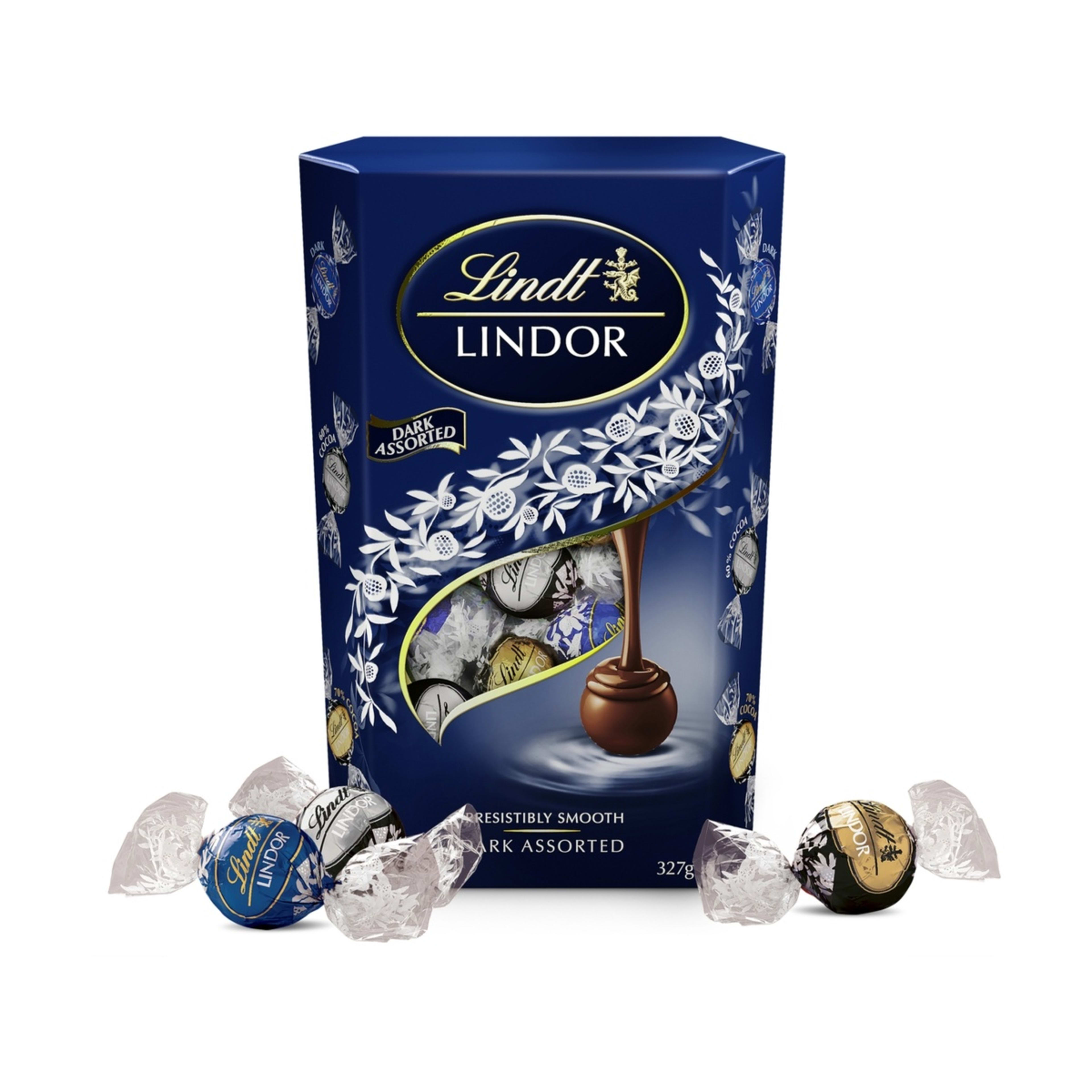 2 Lindt LINDOR Dark Assorted Chocolate Cornet 327g, 2 of 7