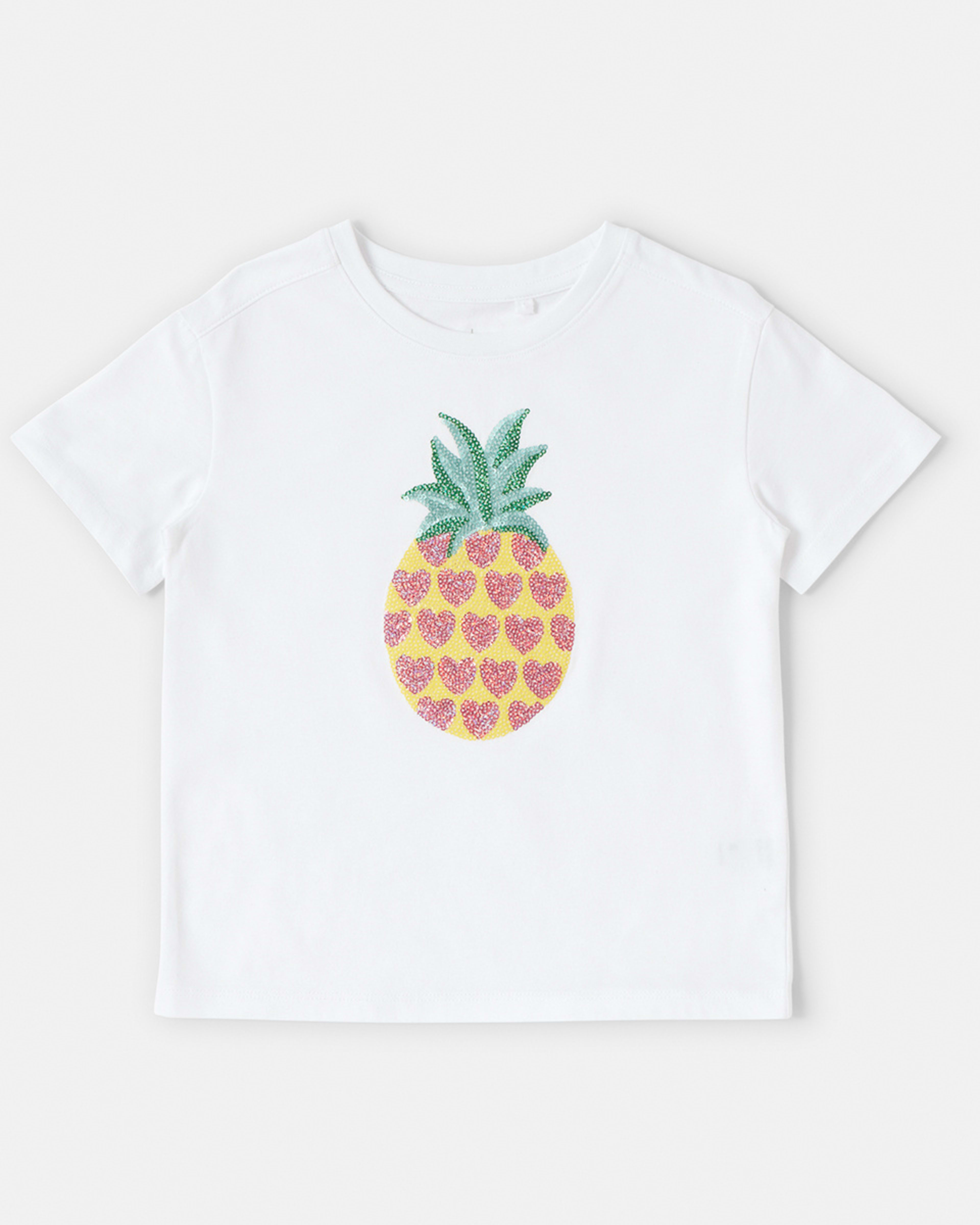 7 Short Sleeve Sequin T-shirt Wht Pinple, 7 of 8