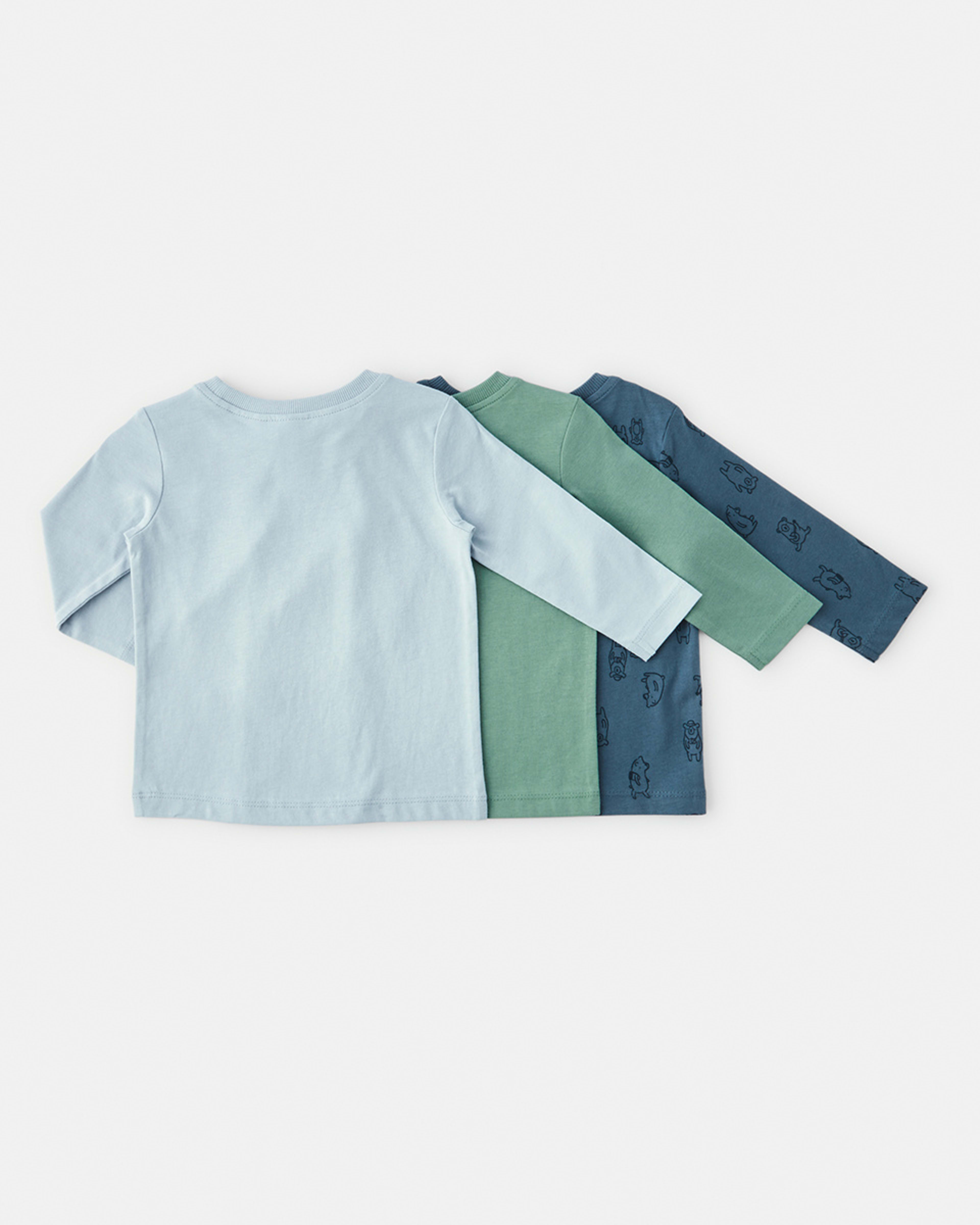 3 Pack Long Sleeve Tshirt Kmart