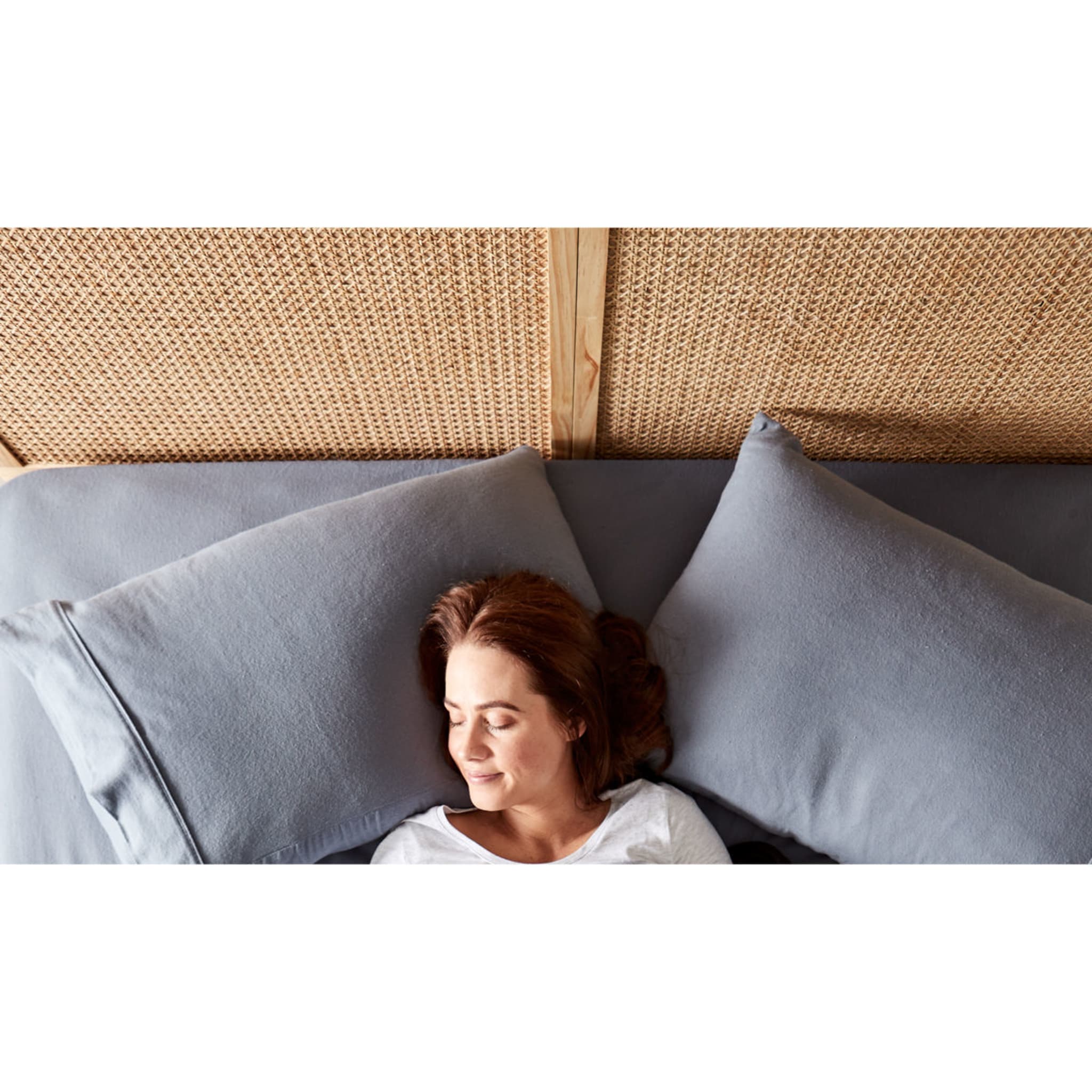 Queen Bed Rattan Bedhead Kmart