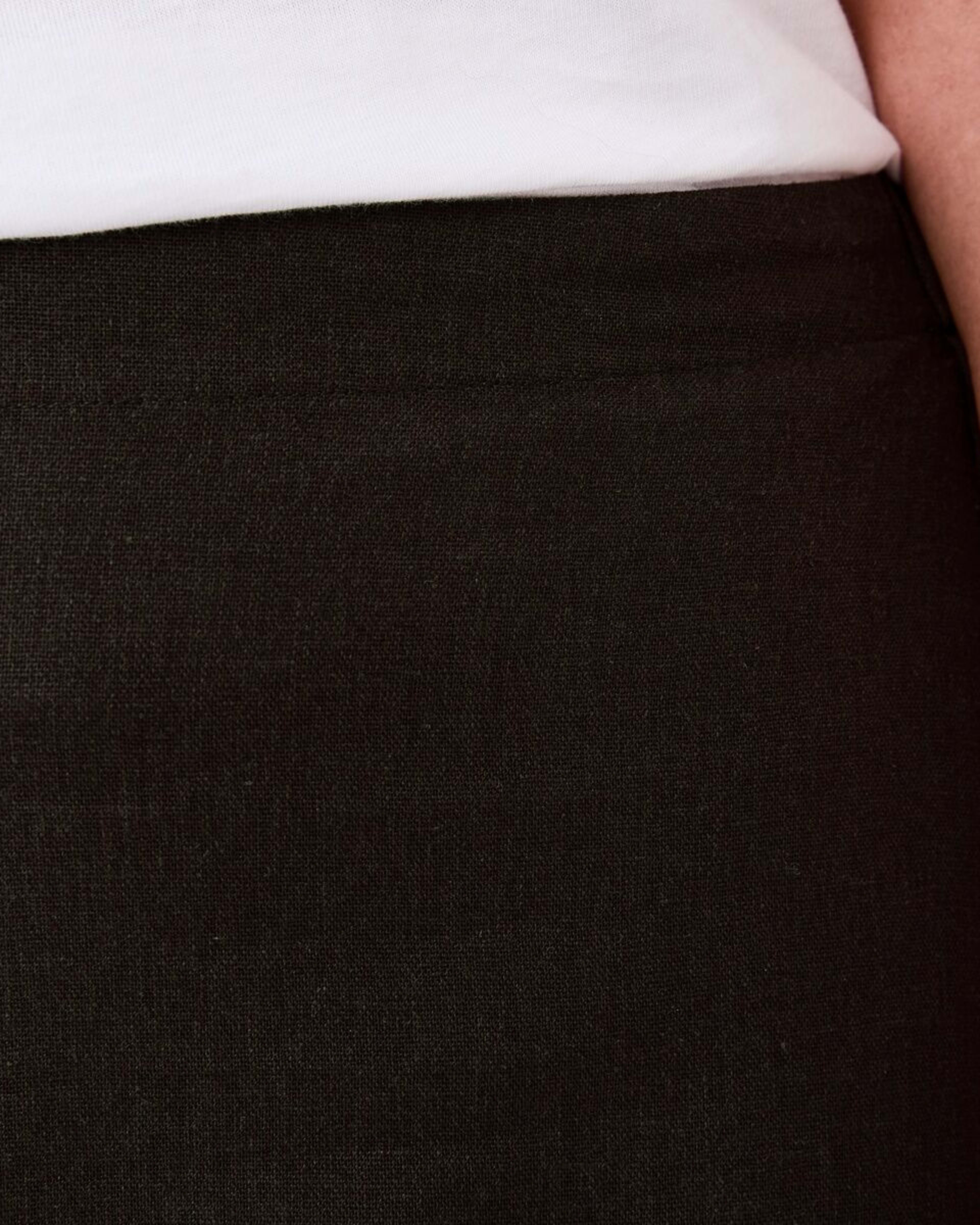 4 Linen Blend Maxi Skirt MELTED CHOCOLATE, 4 of 4