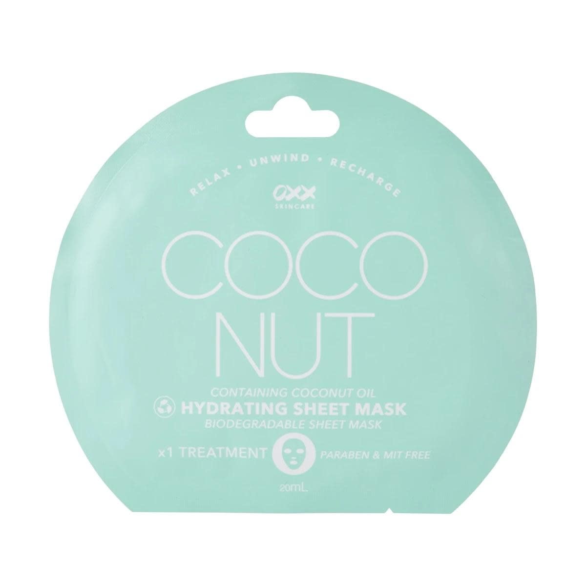 Hydrating Sheet Mask - Coconut Oil - Kmart NZ