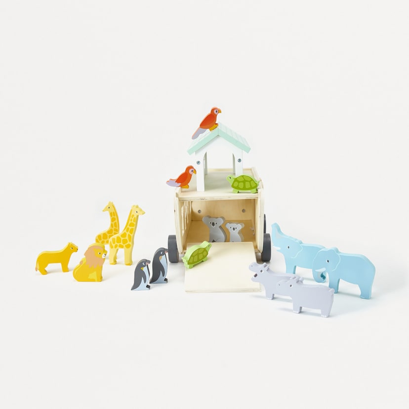 Wooden Animal Boat Kmart