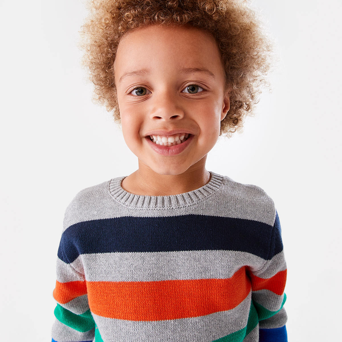 Stripe Crew Knit Sweatshirt Kmart