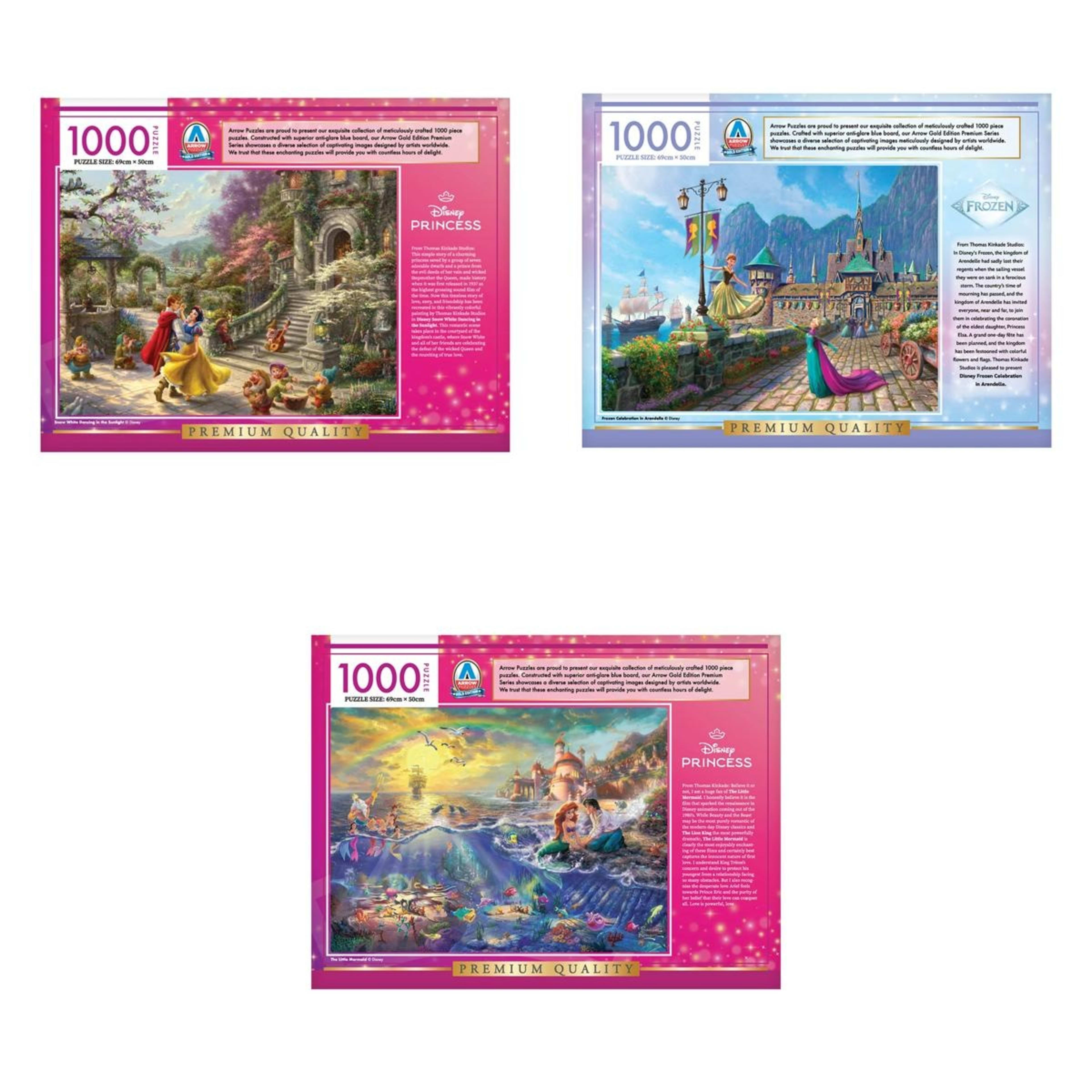 6 1000 Piece Disney Puzzle Set - Assorted, 6 of 10