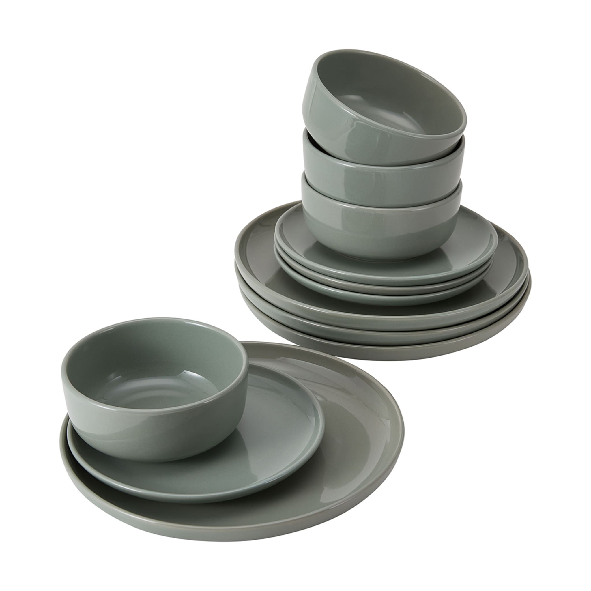 Sage Green 12 Piece Dinner Set Kmart