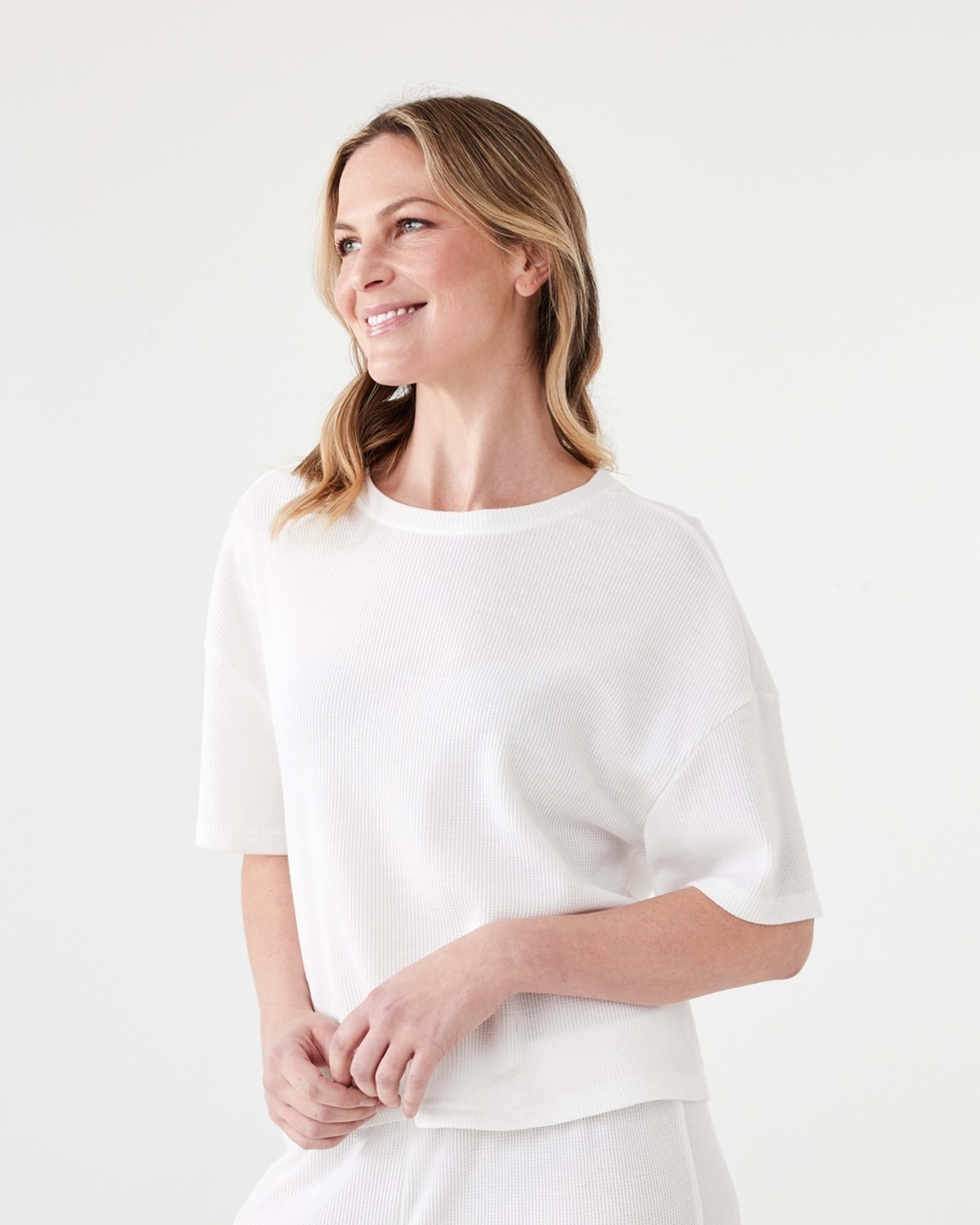 2 Waffle Boxy T-shirt WHISPER WHITE, 2 of 6